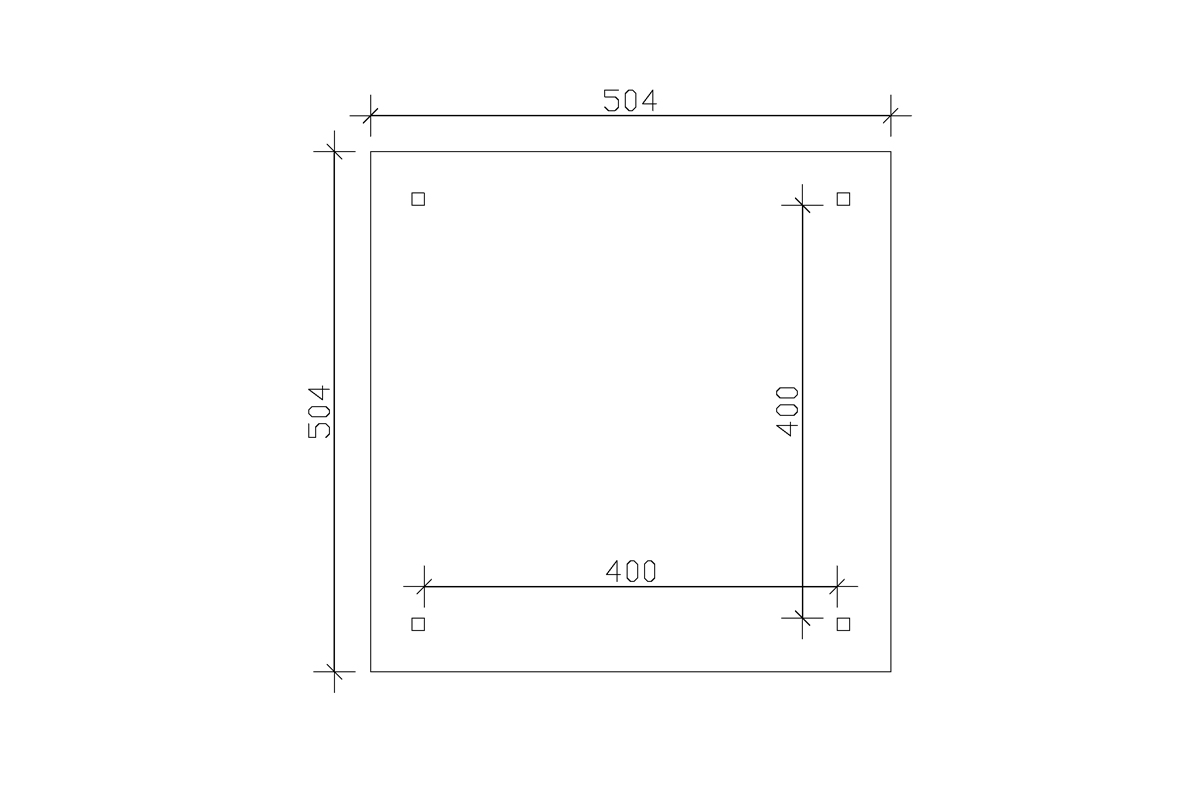 Grafik (Grundriss): Pavillon Cannes 504 x 504 cm