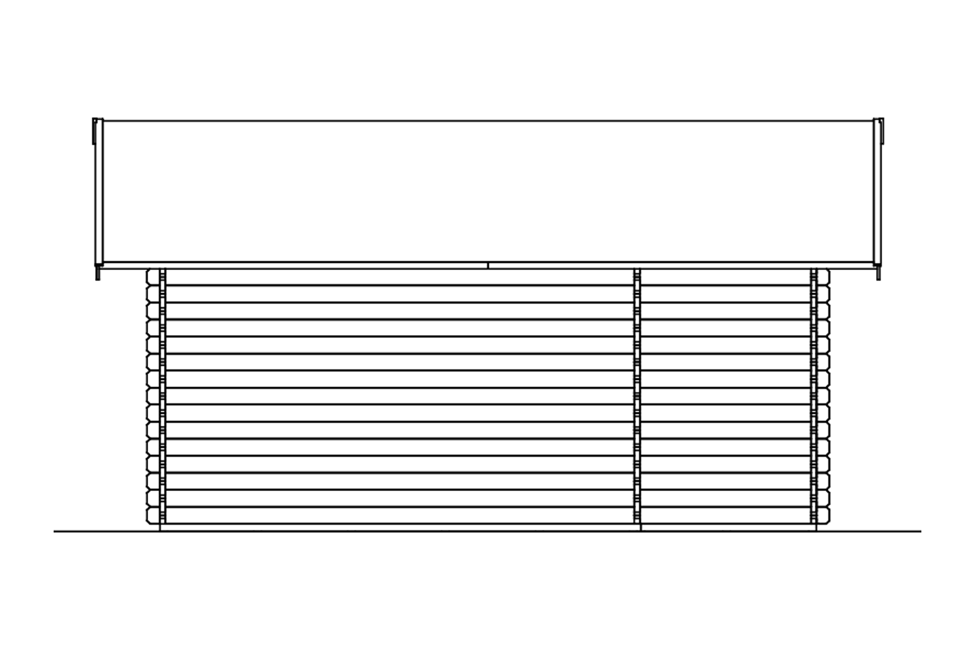 Abri de jardin ESBJERG 1, 380x520cm, 45mm, non traité
