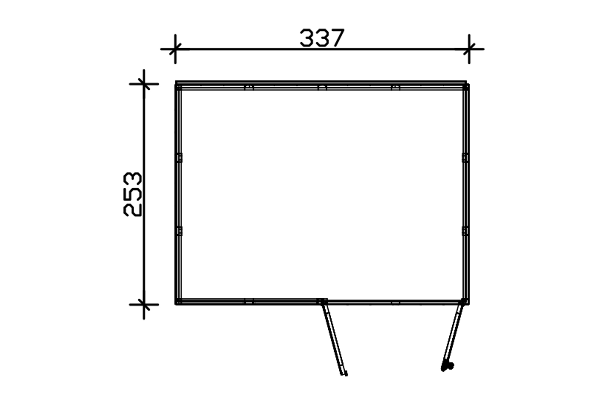 Abri de jardin BRISBANE 4, 337x253cm, gris ardoise