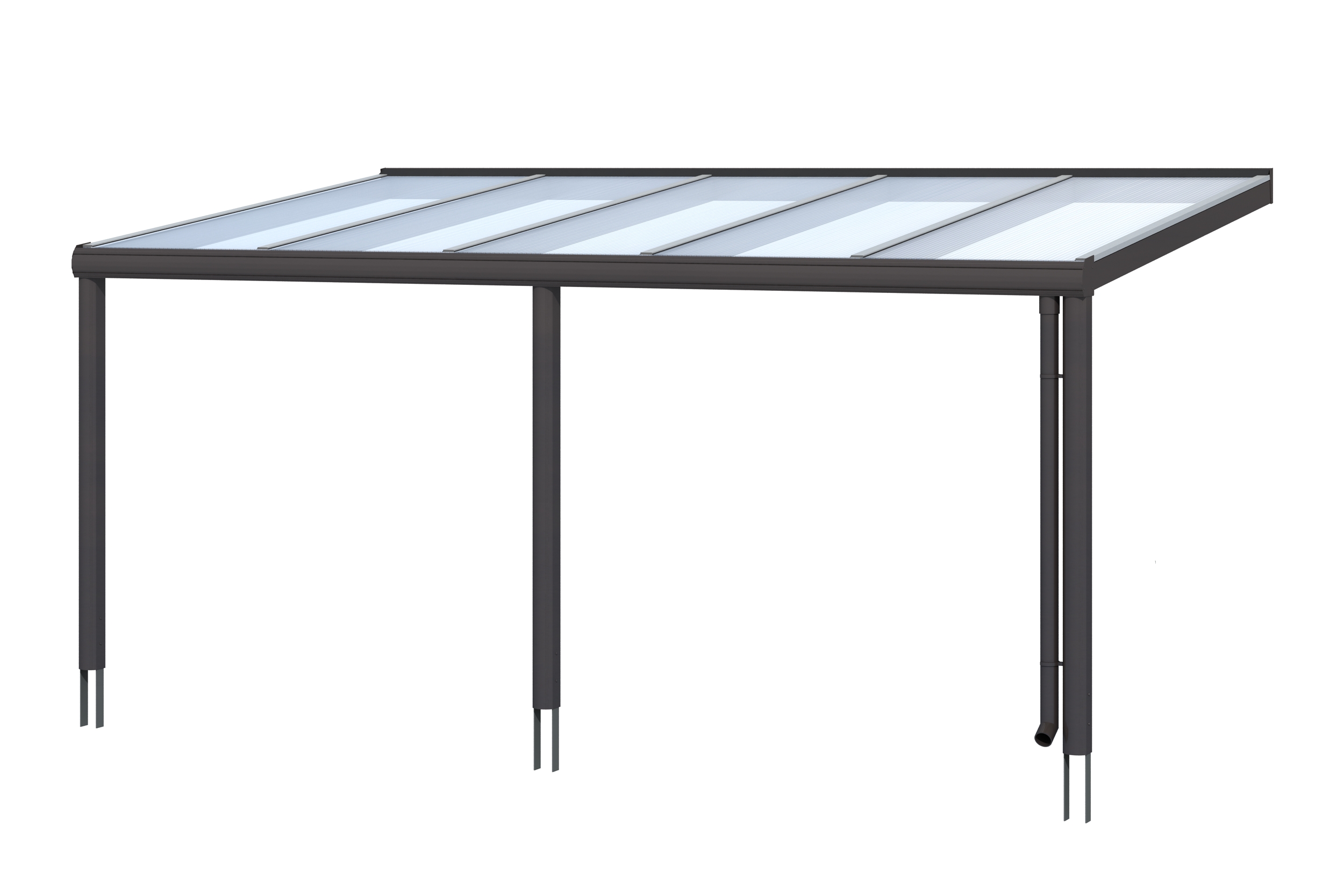 Produktbild: Terrassenüberdachung Garda, Breite 541 cm, farblich behandelt in anthrazit