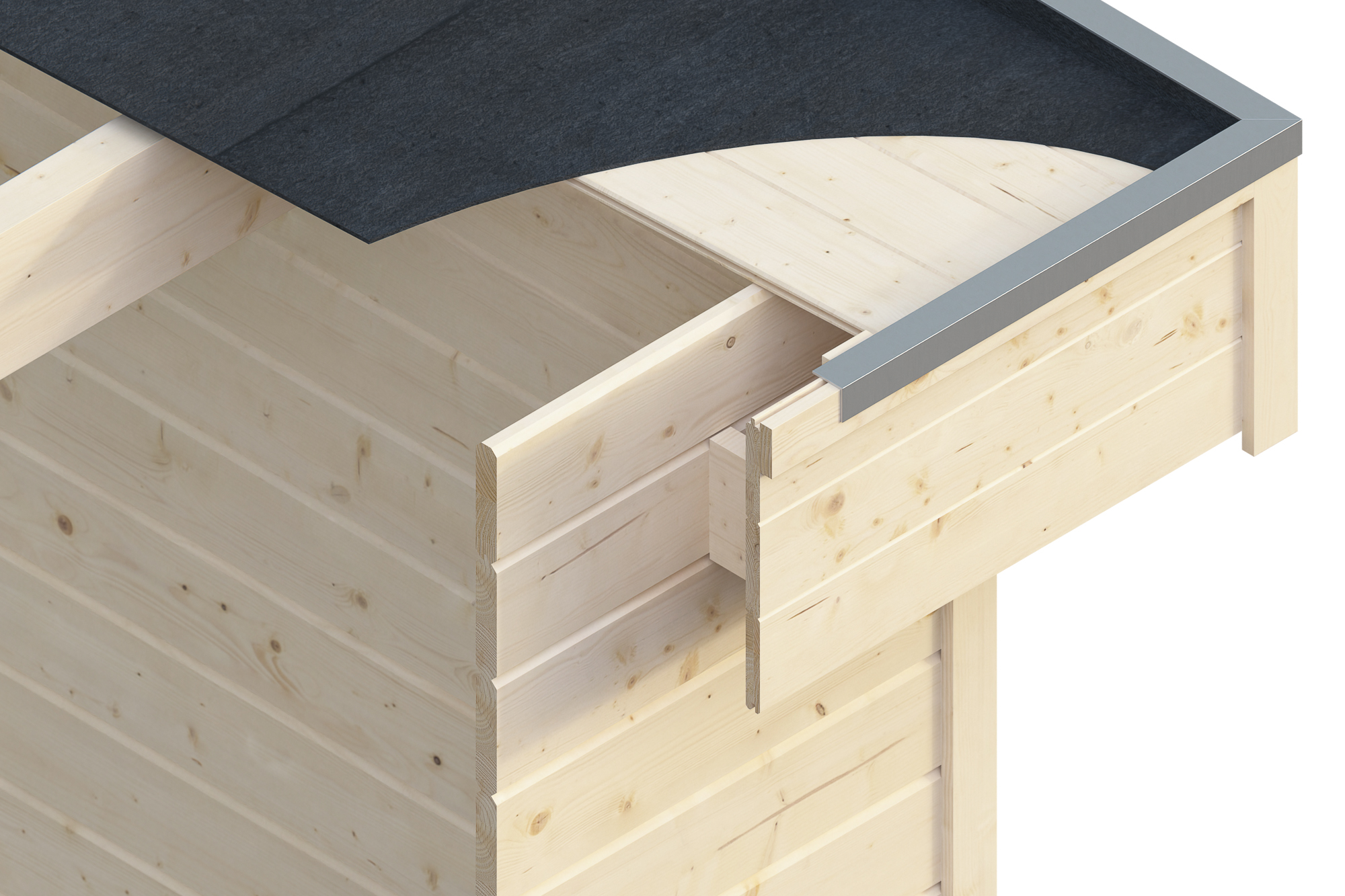 Abri de jardin BREDA 380x380cm, 28mm, non traité