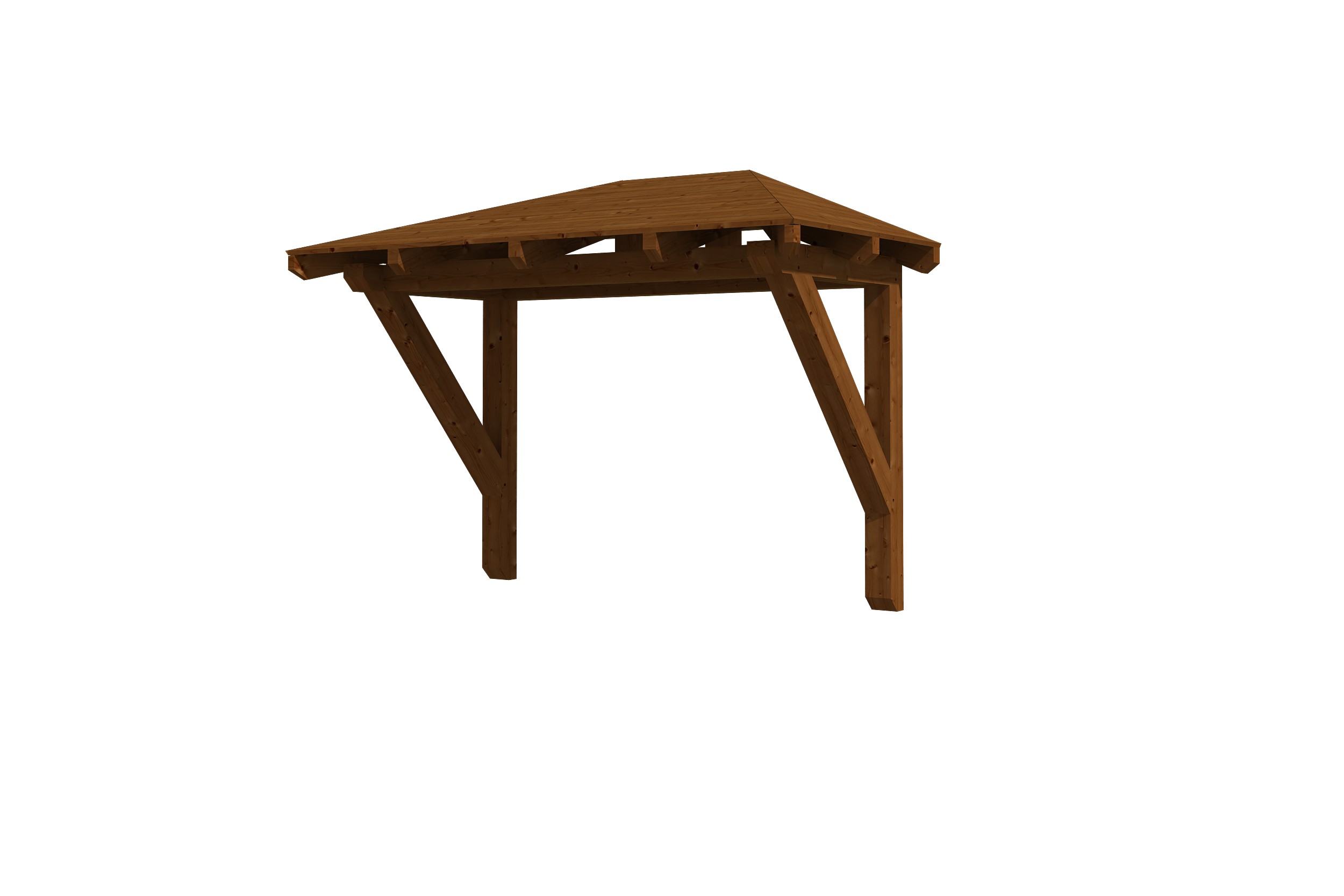 Canopy Wismar type 1, 258 x 126 cm, colour pre-treated walnut