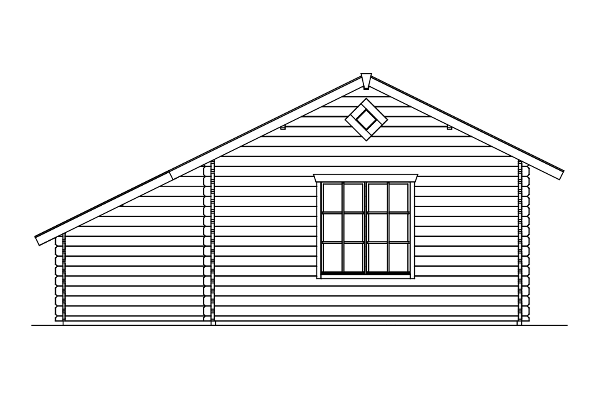 Abri de jardin ESBJERG 3, 420x560cm, avec remise, 45mm, non traité