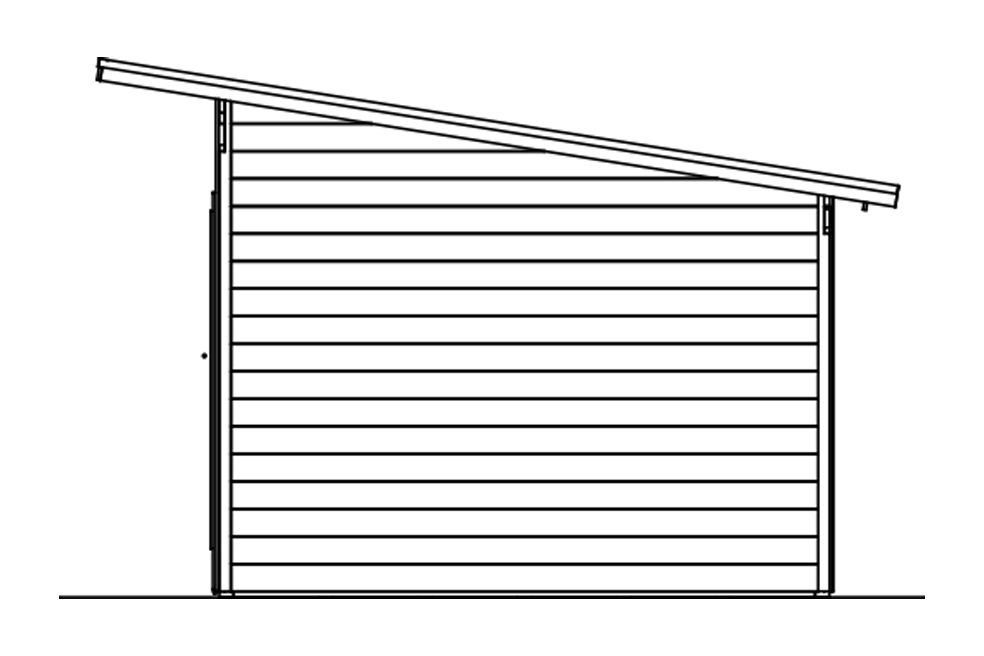 Abri de jardin OSTENDE 2, 400x300cm, 28mm, traitement coloré rouge suédois