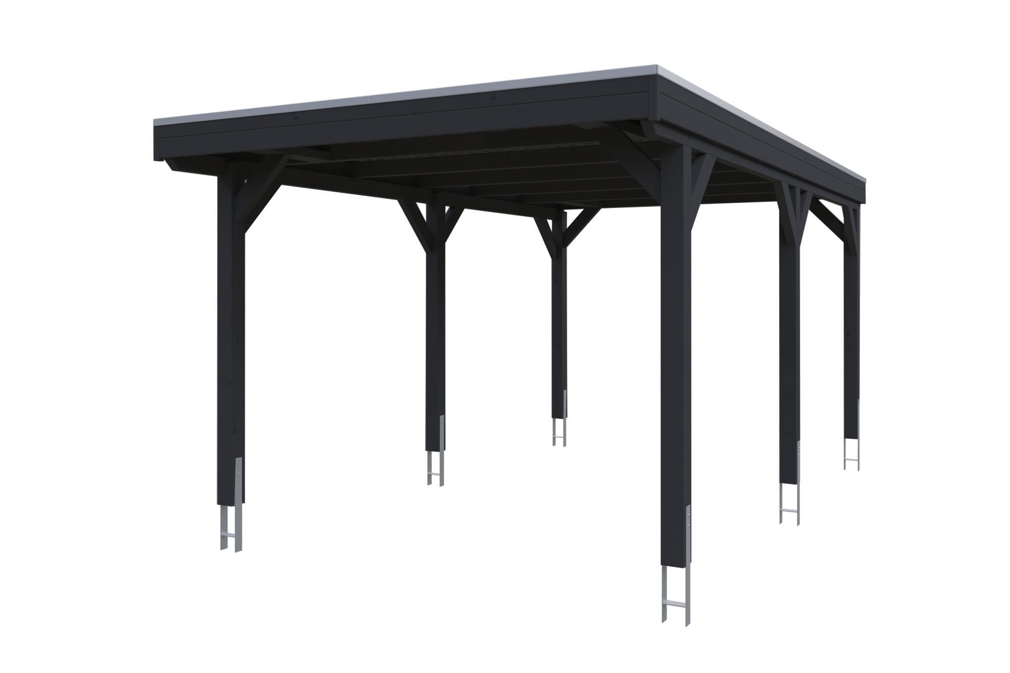 Produktbild: Carport Grunewald 321 x 554 cm, farblich behandelt in anthrazit