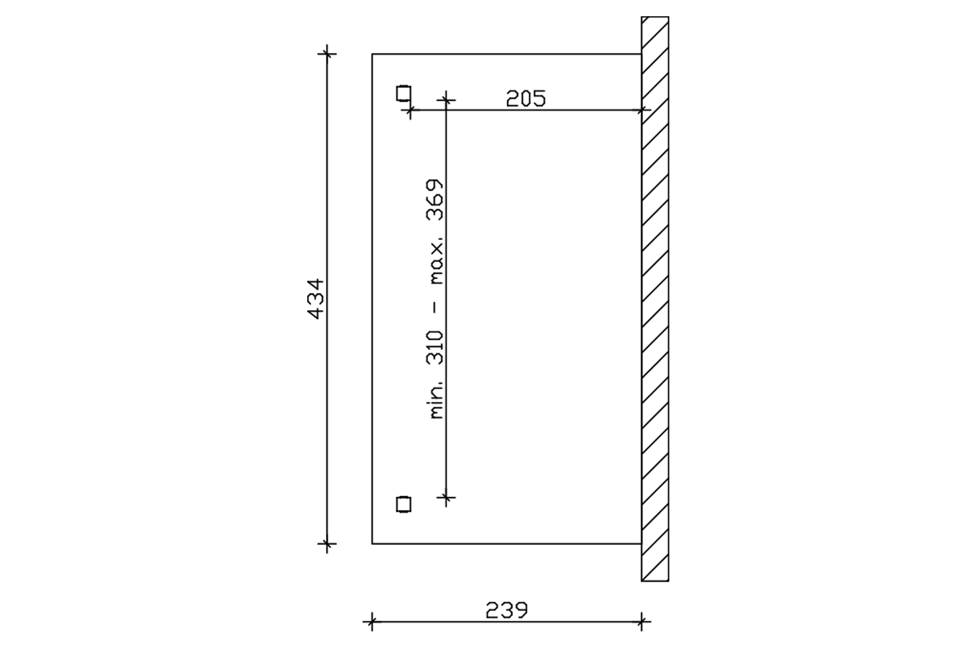 Terrasoverkapping Verona 434 x 239 cm, gelamineerd hout, gelakt in licht eiken