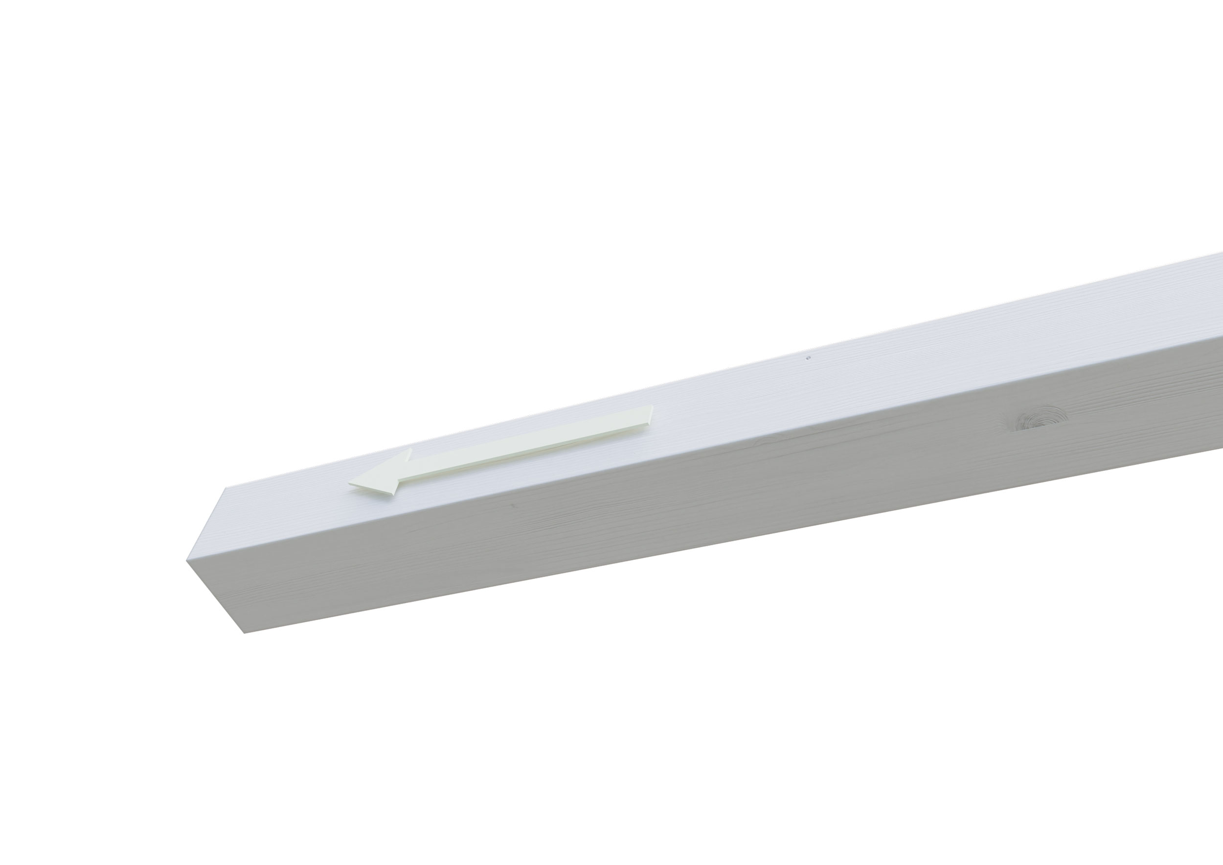 Pfostenverlängerung 14x14cm in lfm Leimholz,  weiß