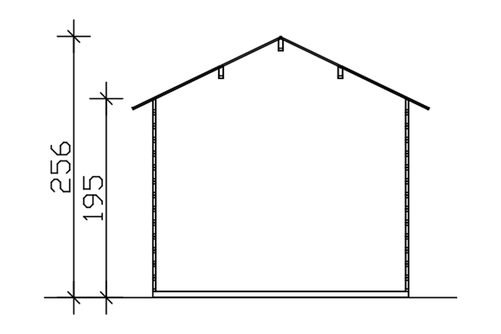 Chalet de jardin PALMA 250x200cm, 28mm, non traité