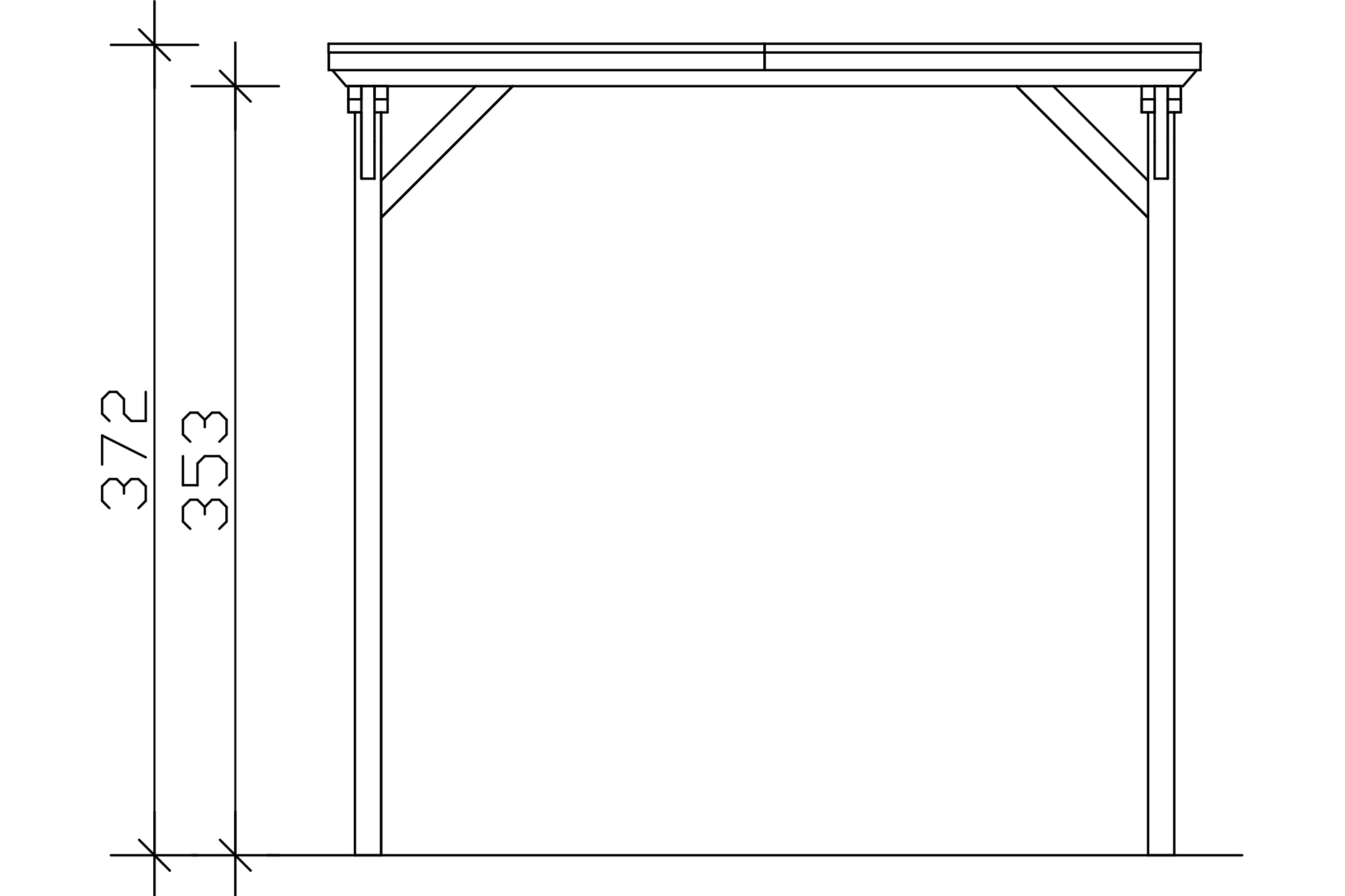 Carport Emsland Caravan 402 x 846 cm, panneaux de toit en acier avec voile de condensation antique, blanc