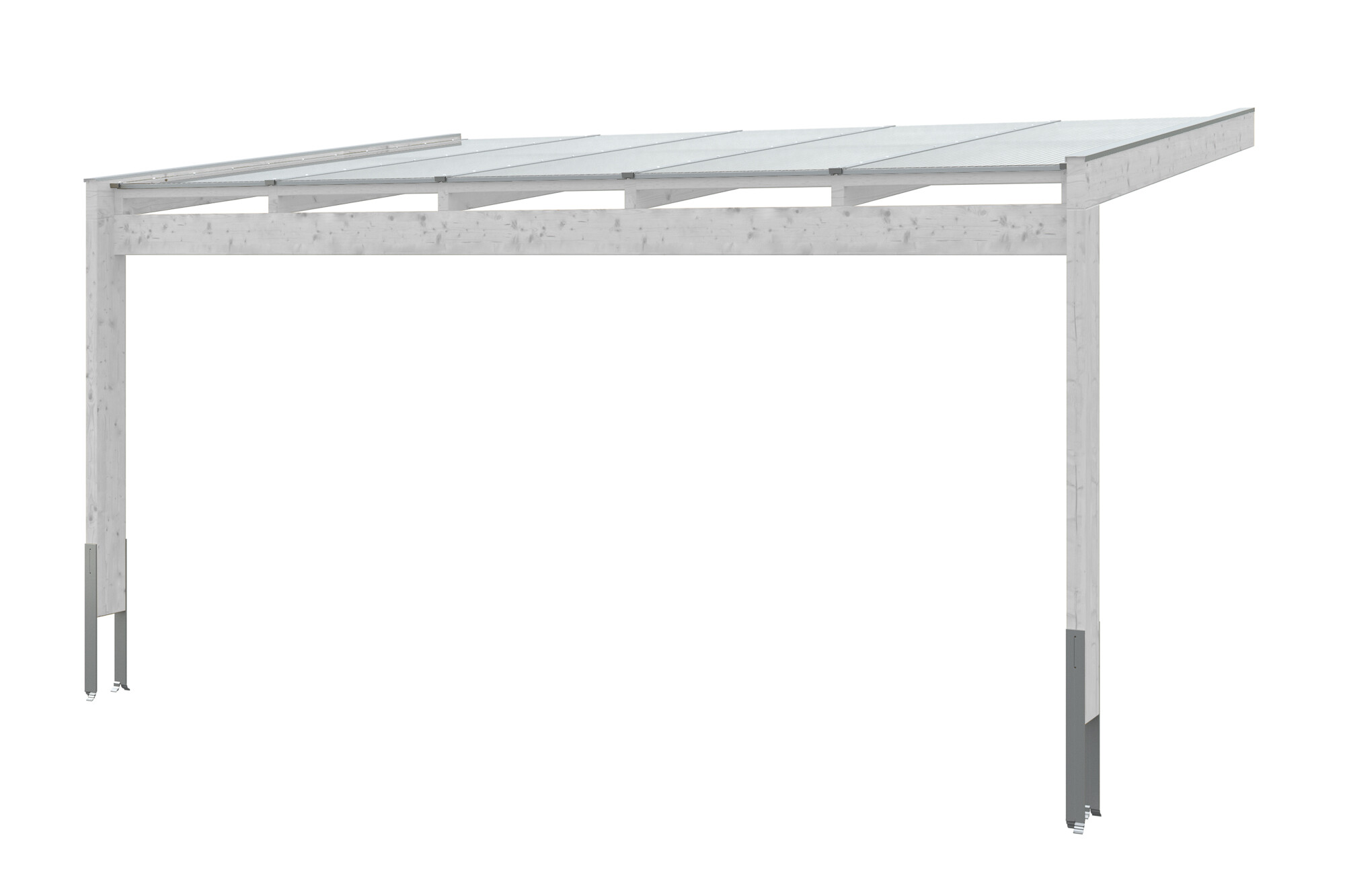 Terrassenüberdachung Novara 557 x 359 cm, Leimholz, weiß