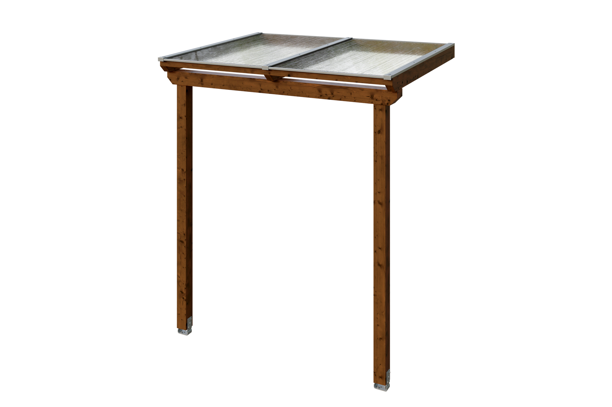 Produktbild: Vordach Anklam Typ 2, farblich behandelt in nussbaum