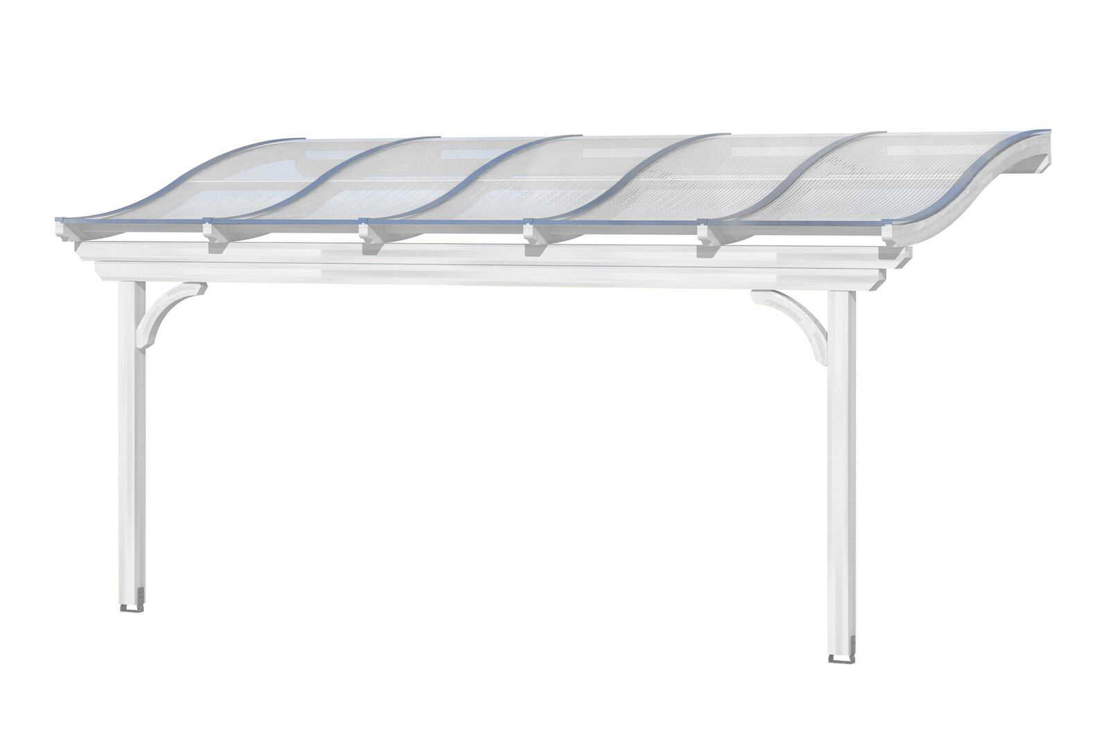 Tonnelle VERONA 541x339cm, bois lamellé-collé, traitement coloré blanc