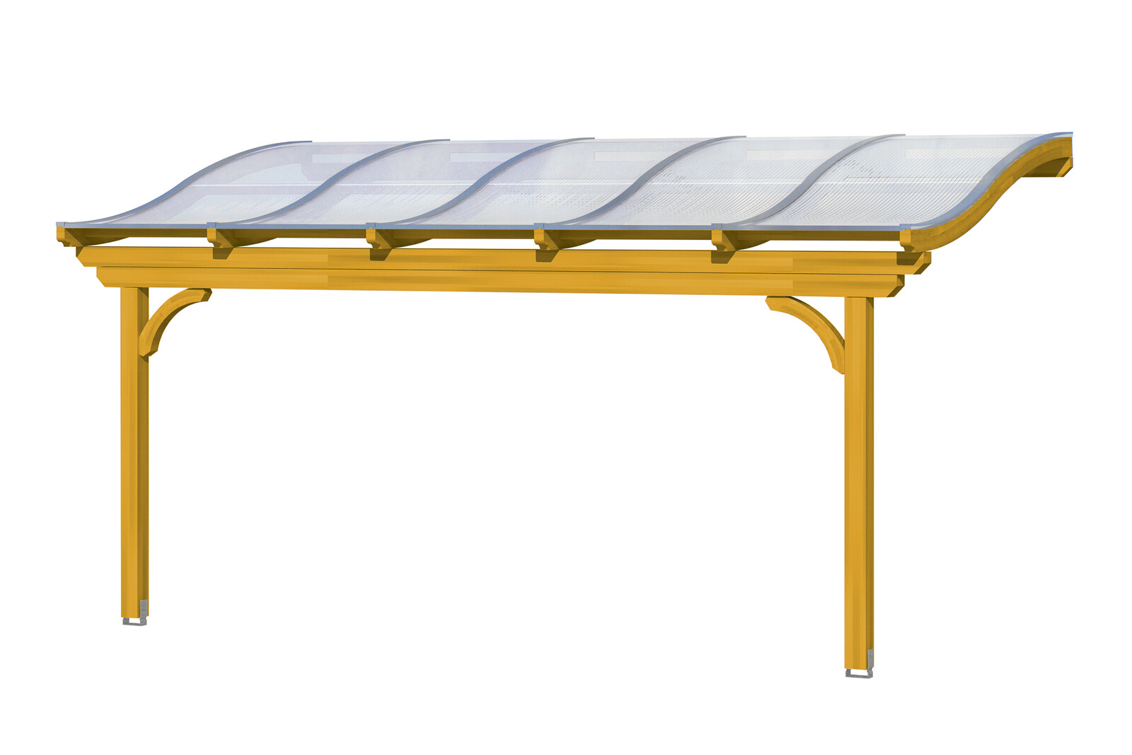 Terrassenüberdachung Verona 541 x 239 cm, Leimholz, eiche hell