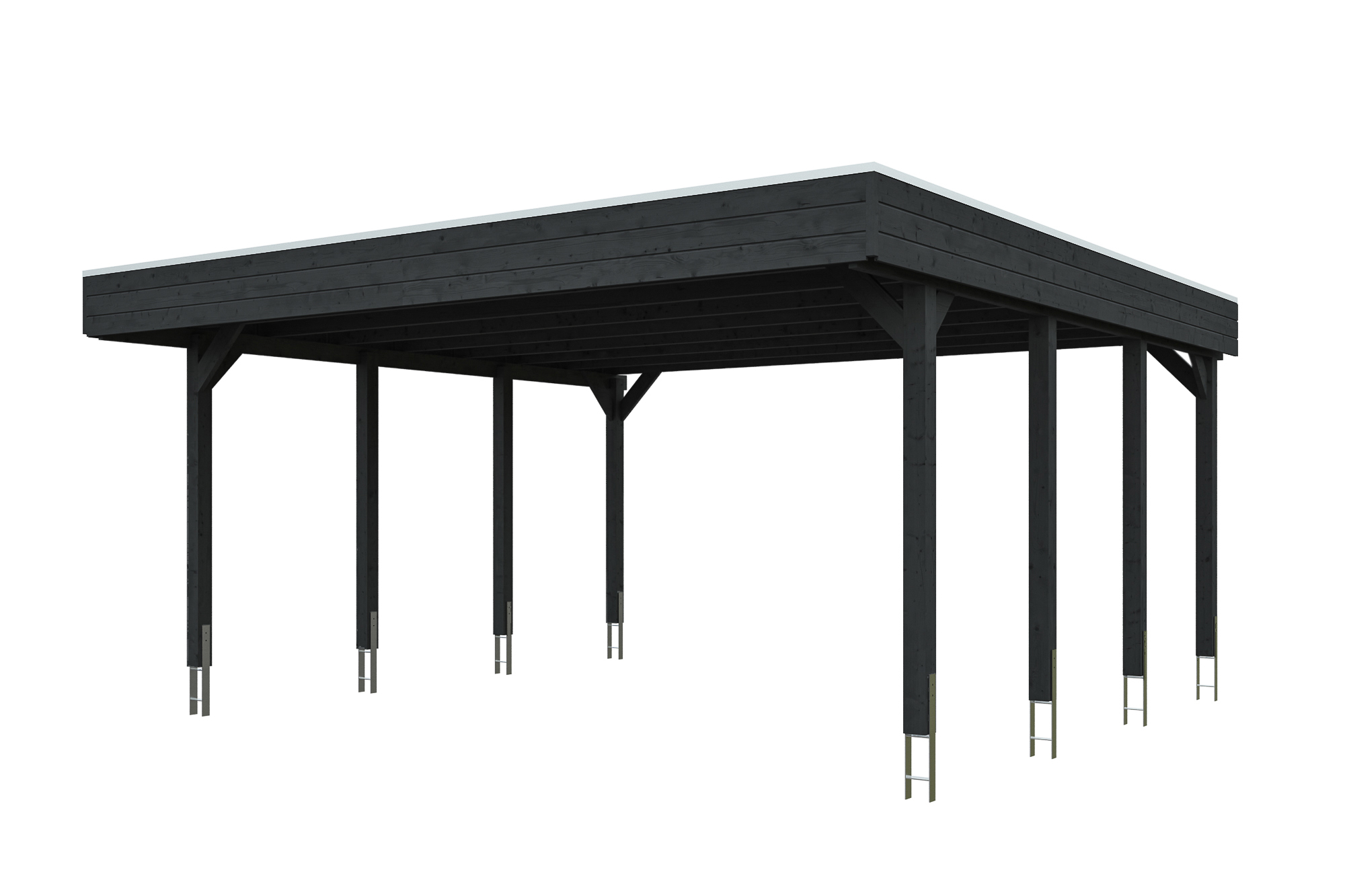 Carport Friesland 546 x 555 cm, met dakplaten, antraciet
