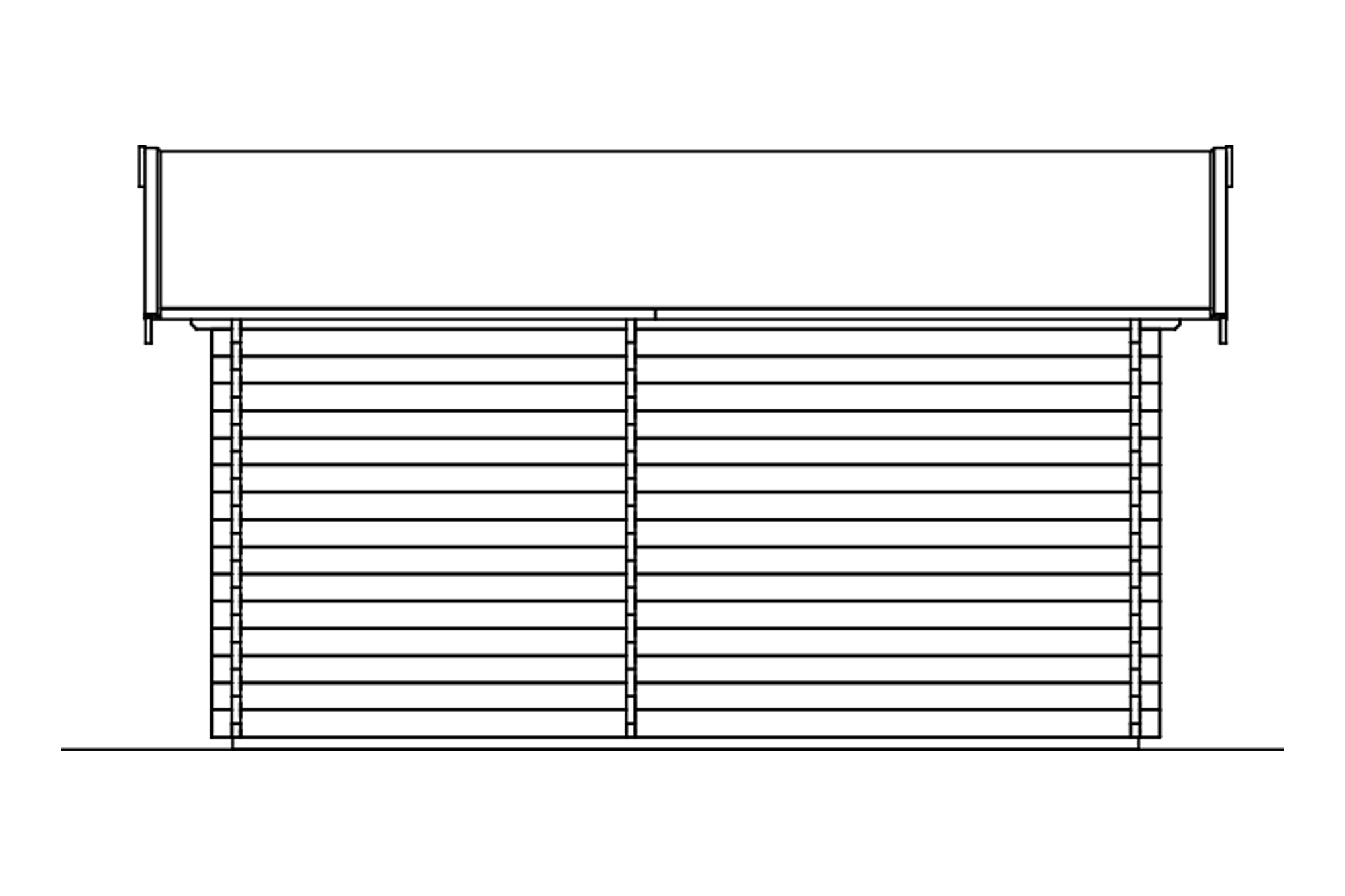 Chalet de loisirs LAUSANNE 450x300cm, 45mm, toit isolable (pour tuiles)