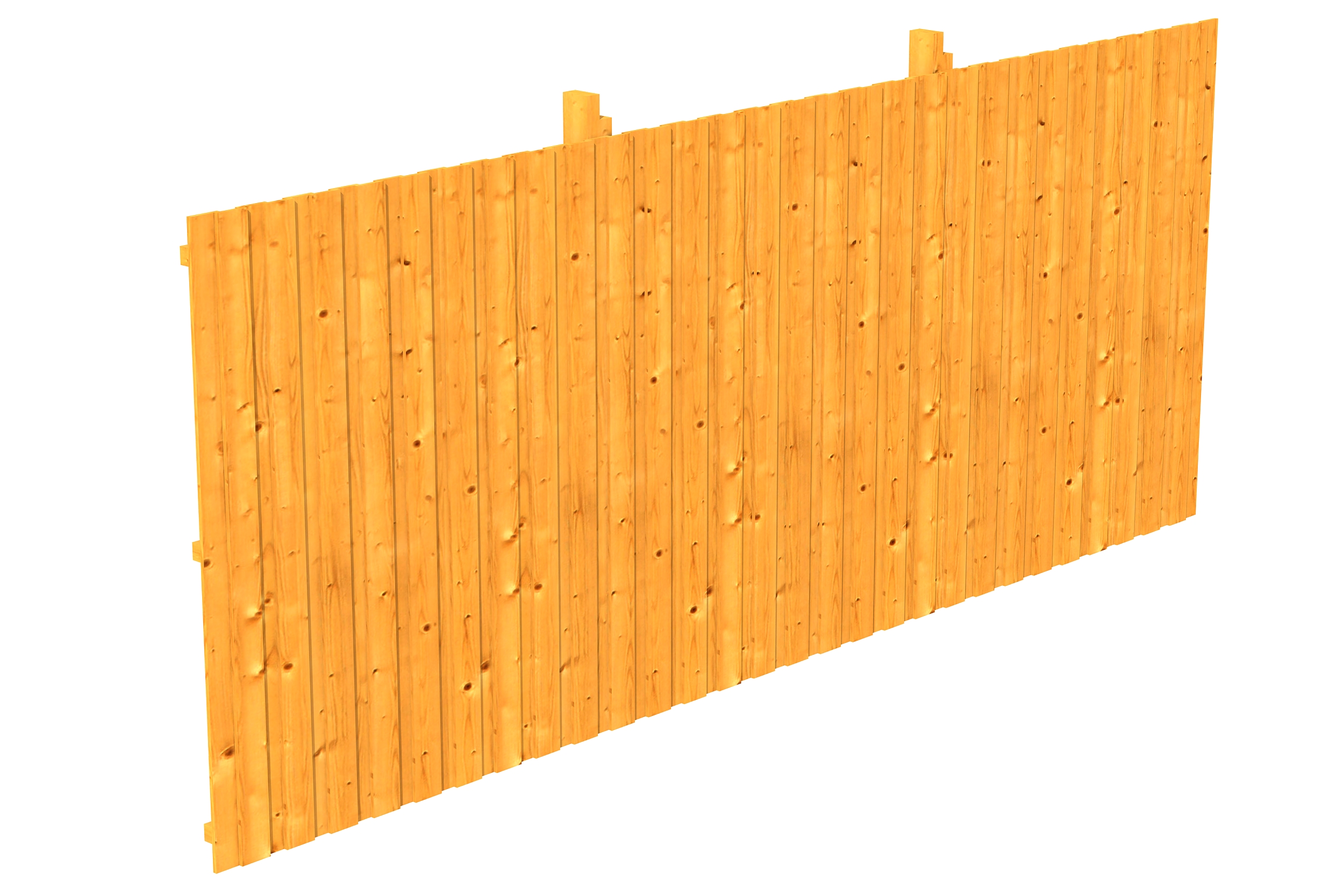 Backwall for glulam carports 550 x 220 cm, spruce, colour pre-treated in light oak