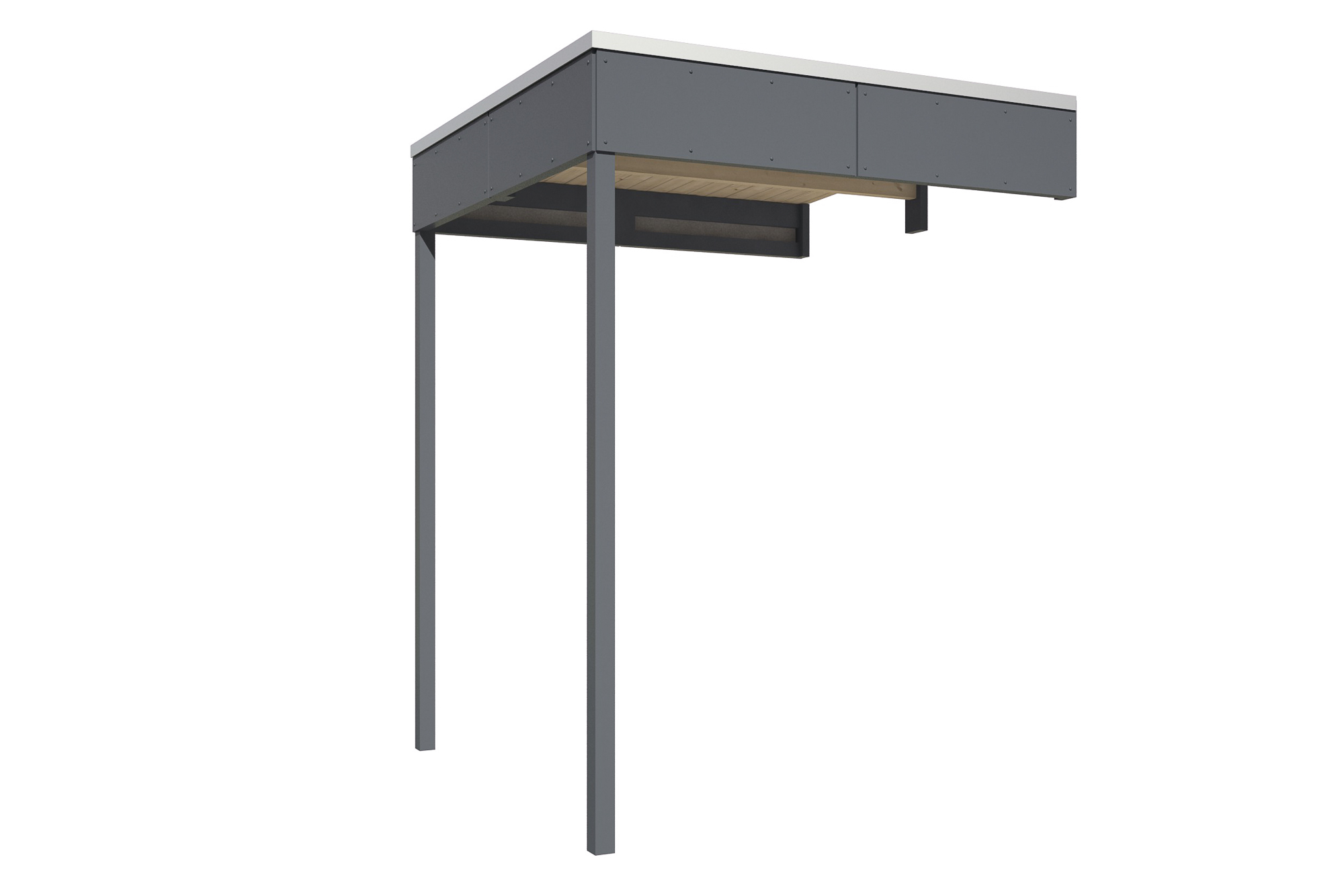 Auvent pour CrossCube 2, 168 x 169 cm, grise ardoise