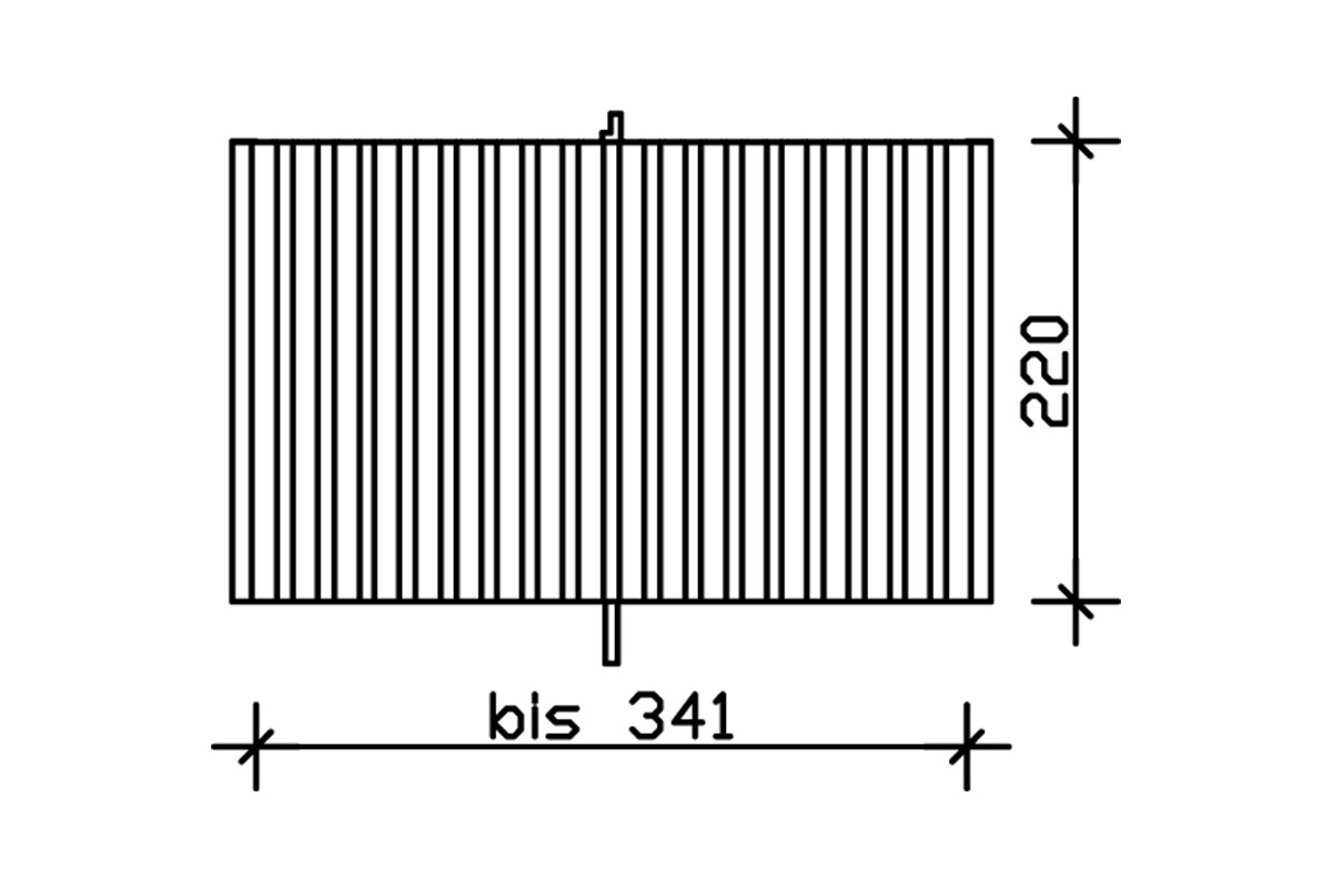 Backwall for glulam carports 341 x 220 cm, spruce, colour pre-treated in white