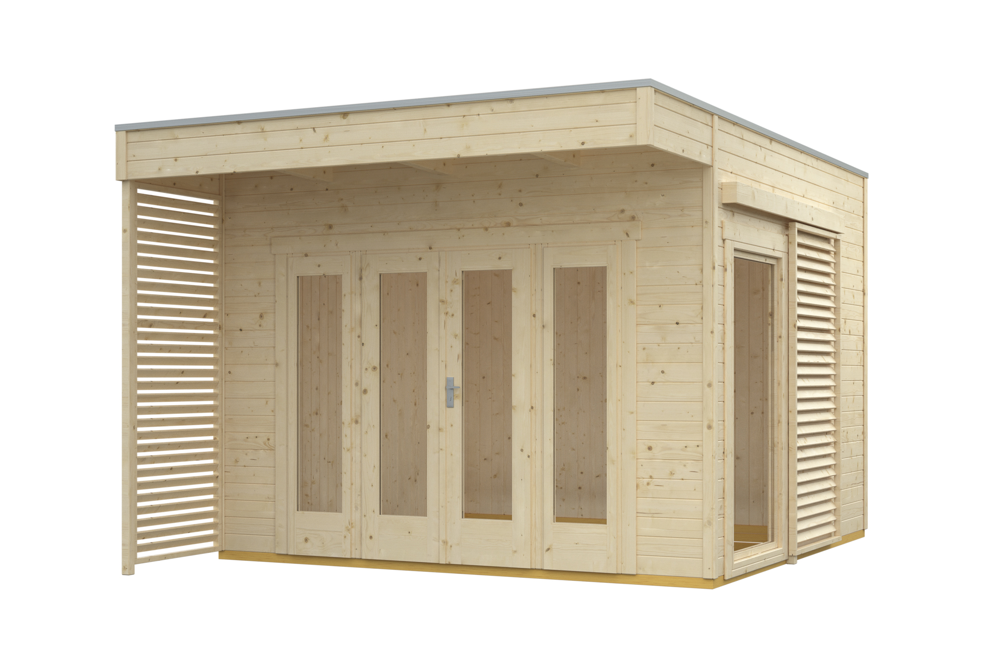 Summer house Tokio 2, 340 x 340 cm, insulated, untreated