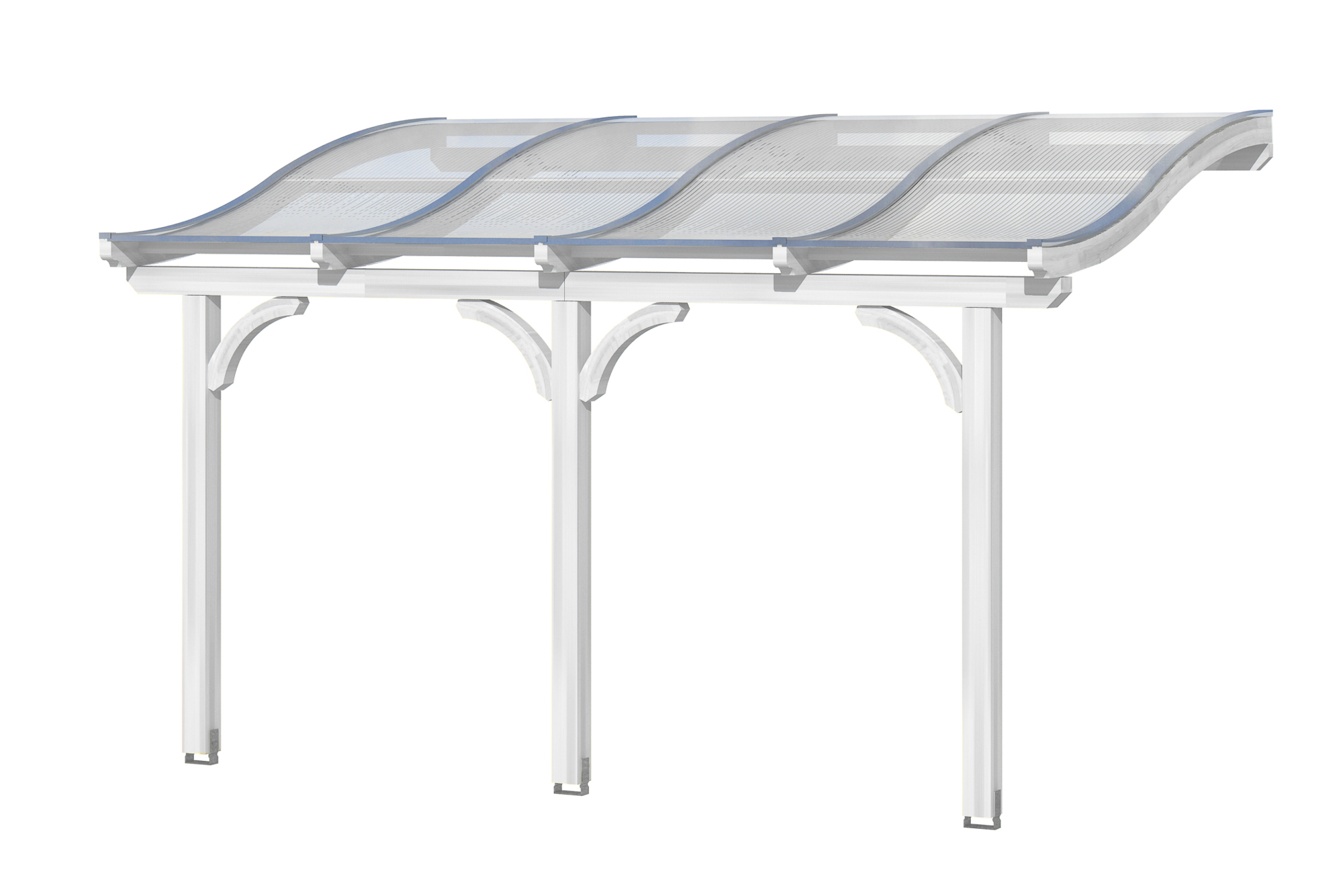 Produktbild: Terrassenüberdachung Venezia, Breite 434 cm, farblich behandelt in weiß