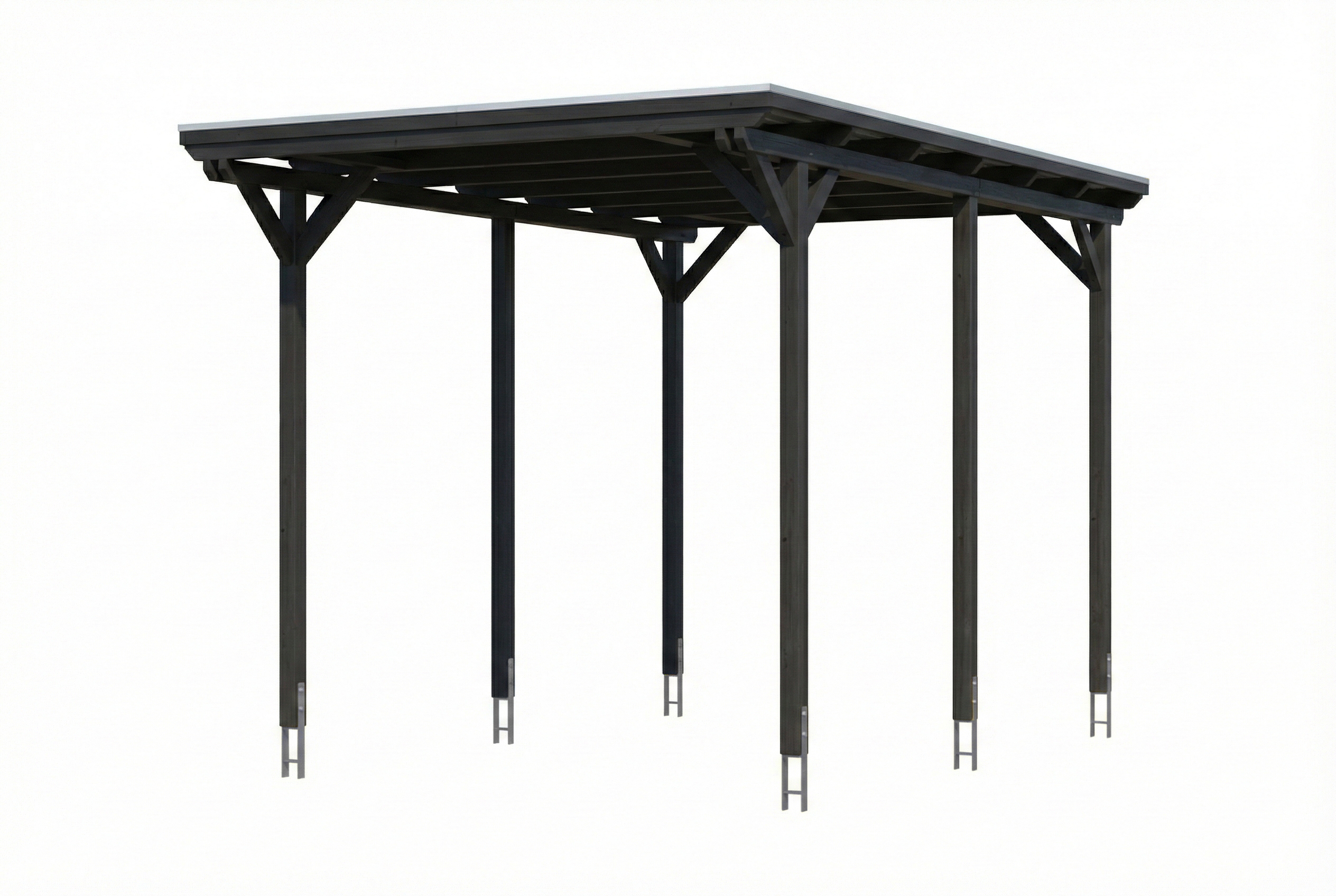Carport Emsland Caravan 402 x 604 cm, dakplaten met anticondens vlies, antraciet
