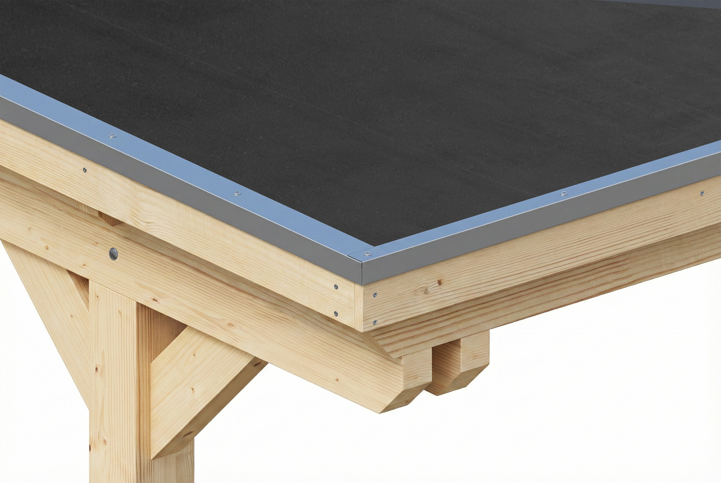 Carport Emsland 340 x 846 cm mit EPDM-Dach, natur