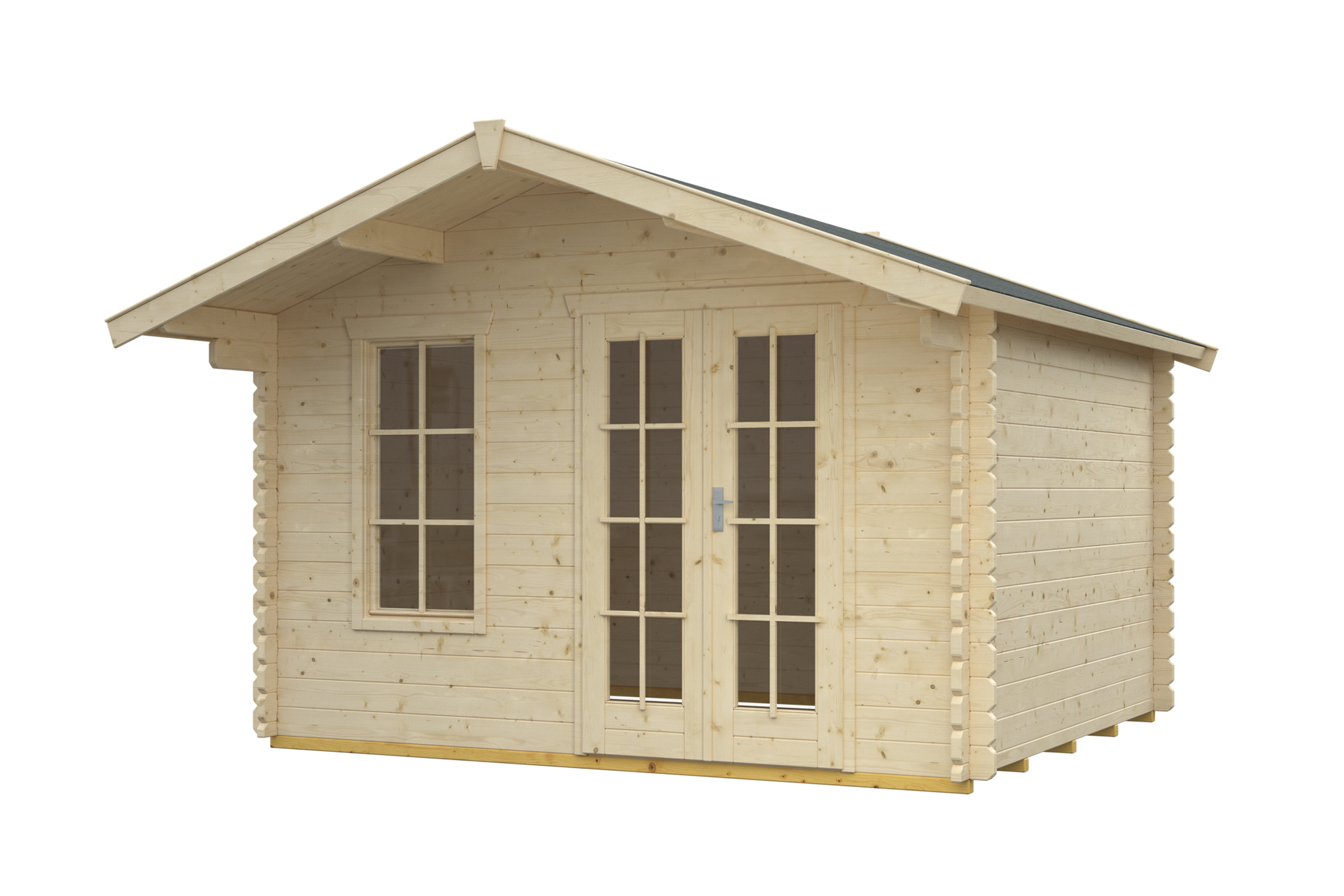 Abri de jardin LANGESUND 340x250cm, 45mm, non traité