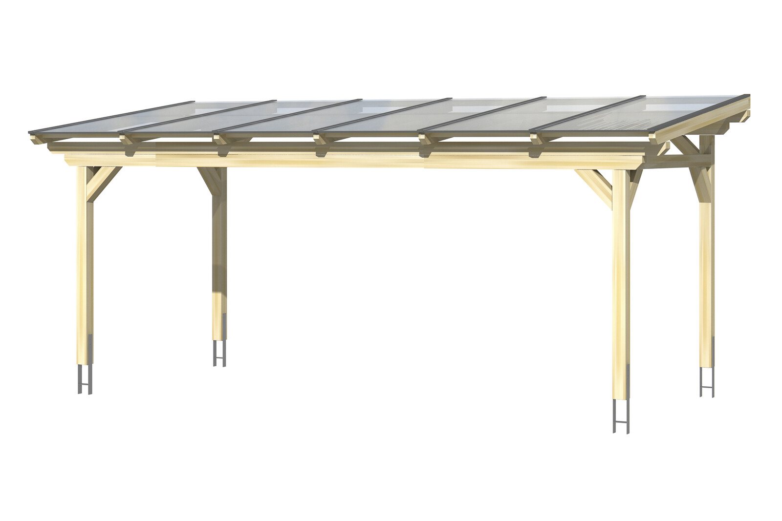 Terrassenüberdachung Sanremo 648 x 250 cm, Leimholz, natur