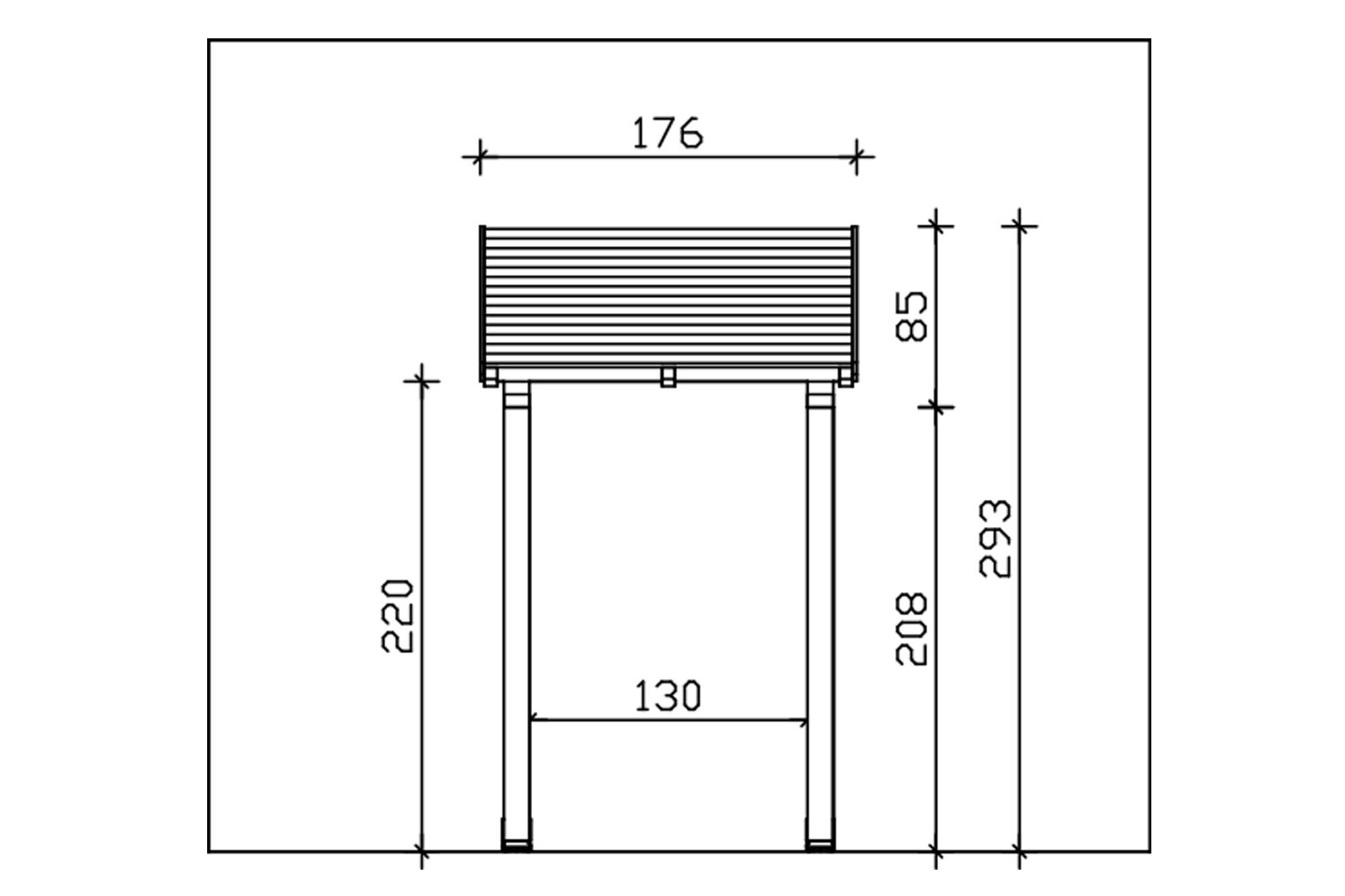 Canopy Potsdam type 4, 176 x 156 cm, white