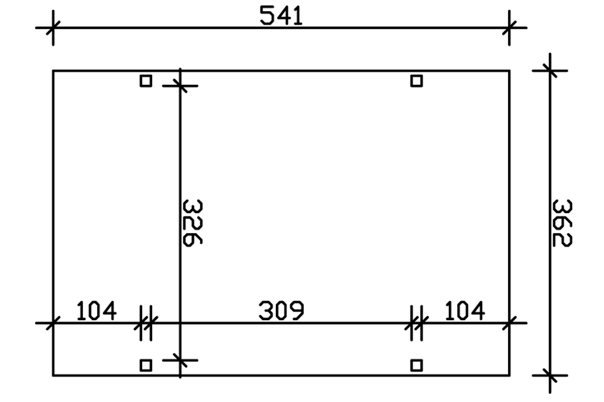 Carport Westerwald 362 x 541 cm, schiefergrau