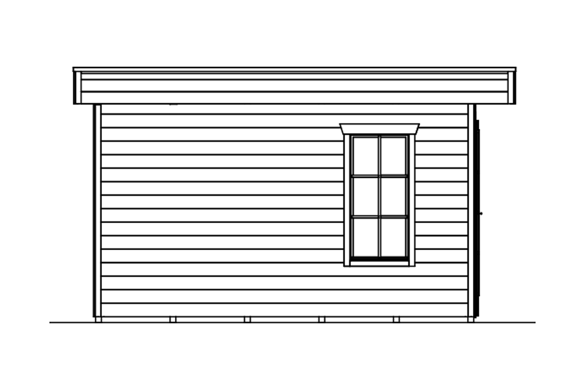 Log cabin Breda, 380 x 300 cm, untreated