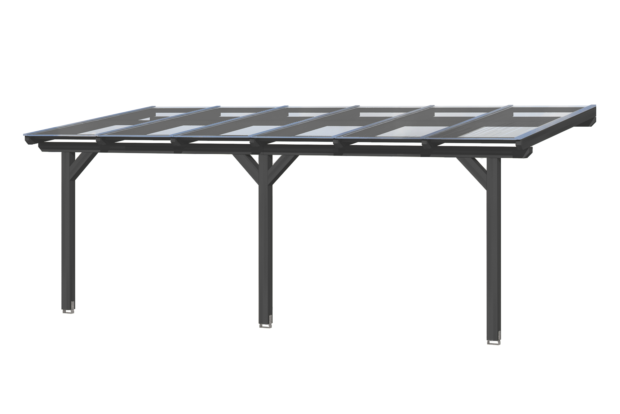 Produktbild: Terrassenüberdachung Andria/Bormio, Breite 648 cm, farblich behandelt in anthrazit