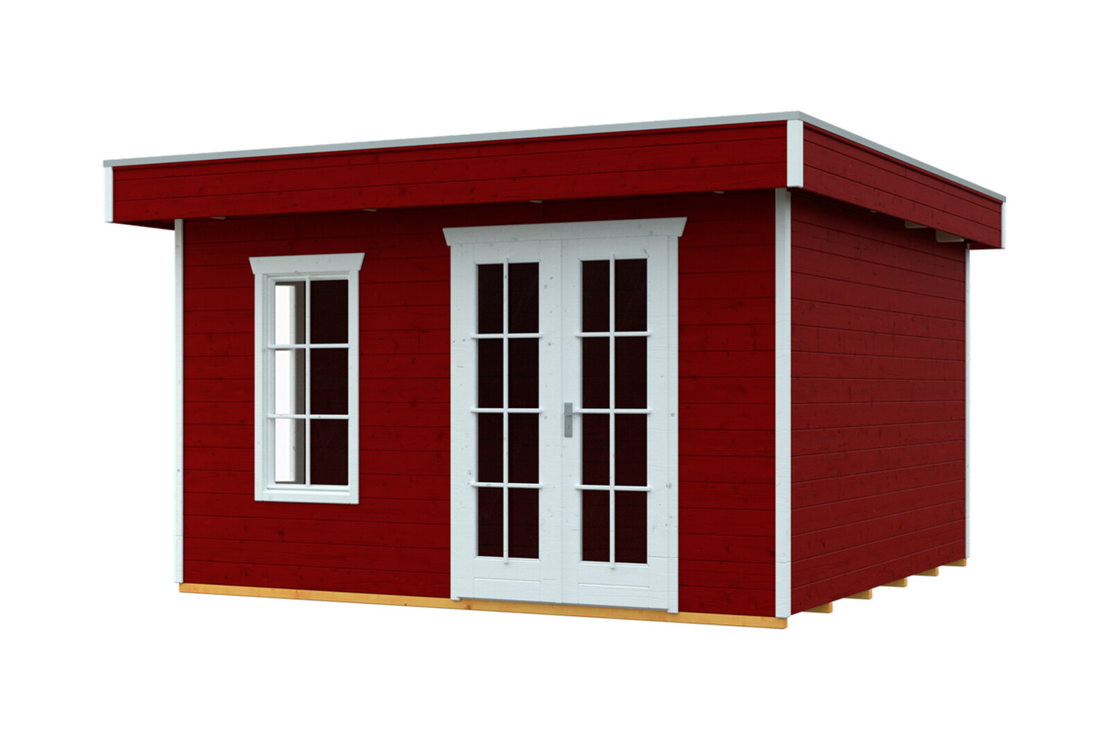 Log cabin Breda, 380 x 300 cm, swedish red