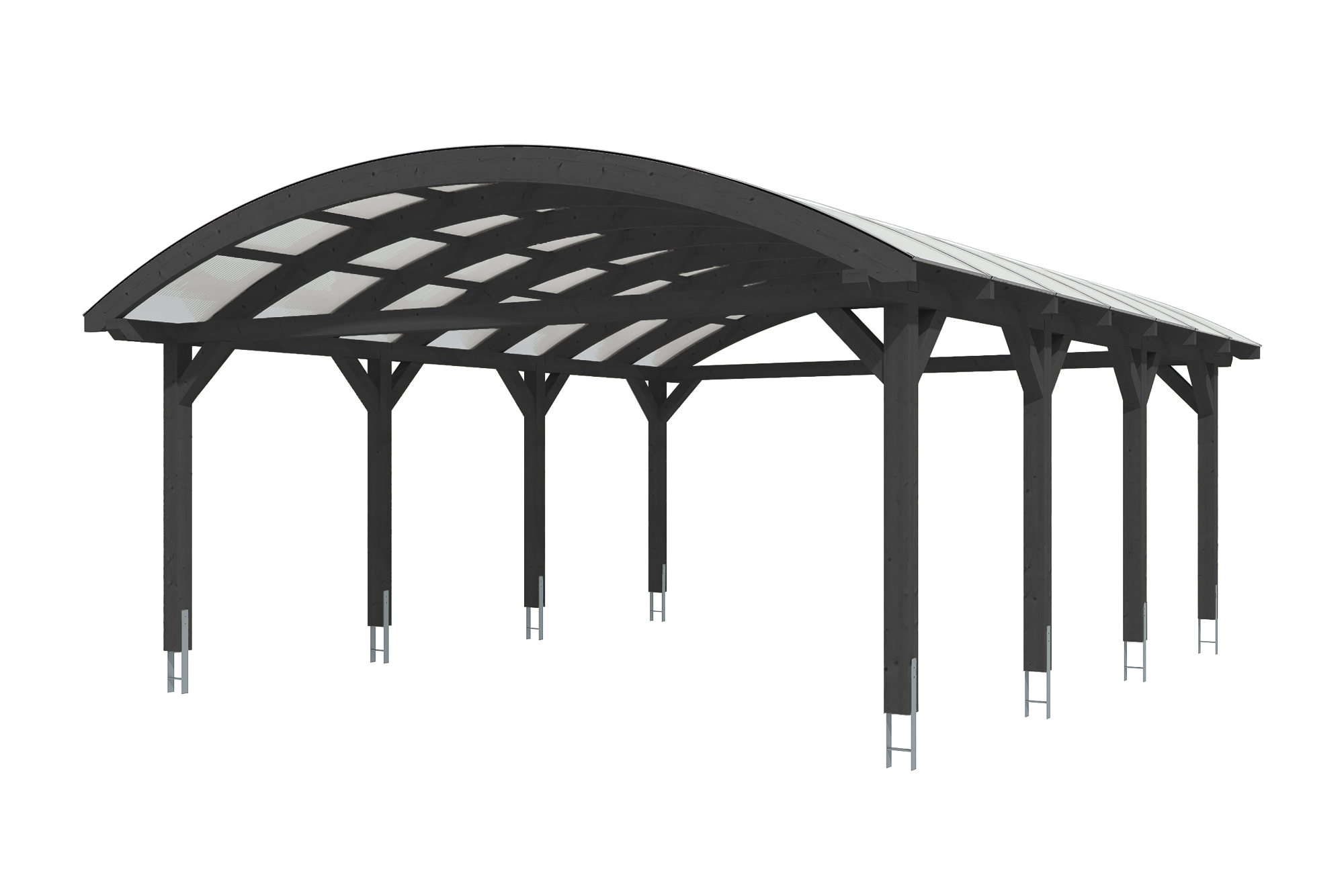 Produktbild: Carport Franken 635 x 755 cm, farblich behandelt in anthrazit