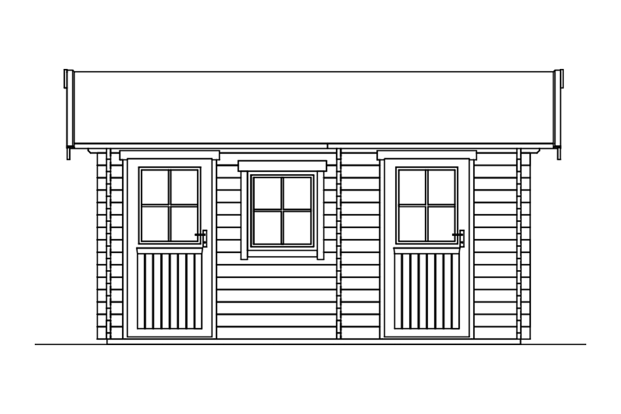Chalet de loisirs LAUSANNE 450x300cm, 45mm, toit isolable (pour tuiles)