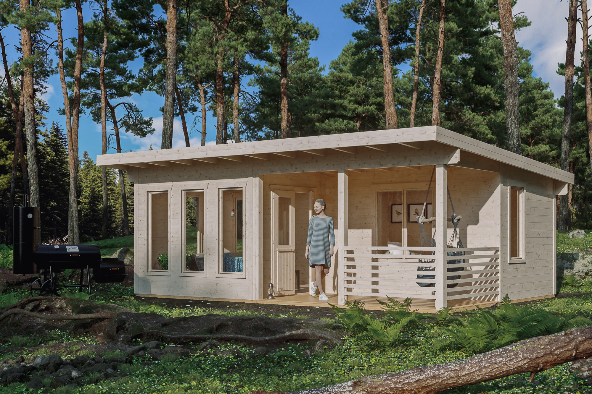 Abri de jardin ARNHEIM, 670 x 444 cm, non traité