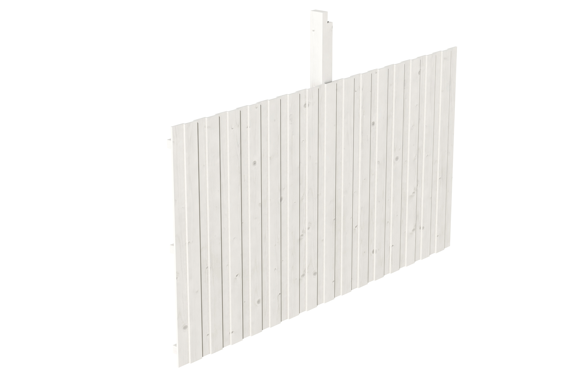 Rückwand Deckelschalung 352 x 180 cm, Fichte, weiß