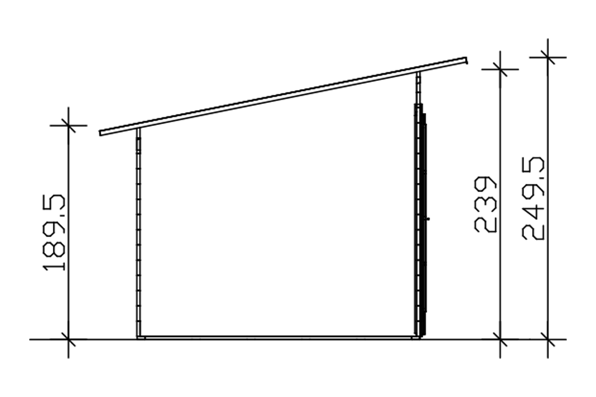 Zahradní domek TEXEL, 28mm, 550 x 250 cm, barevně neošetřeno