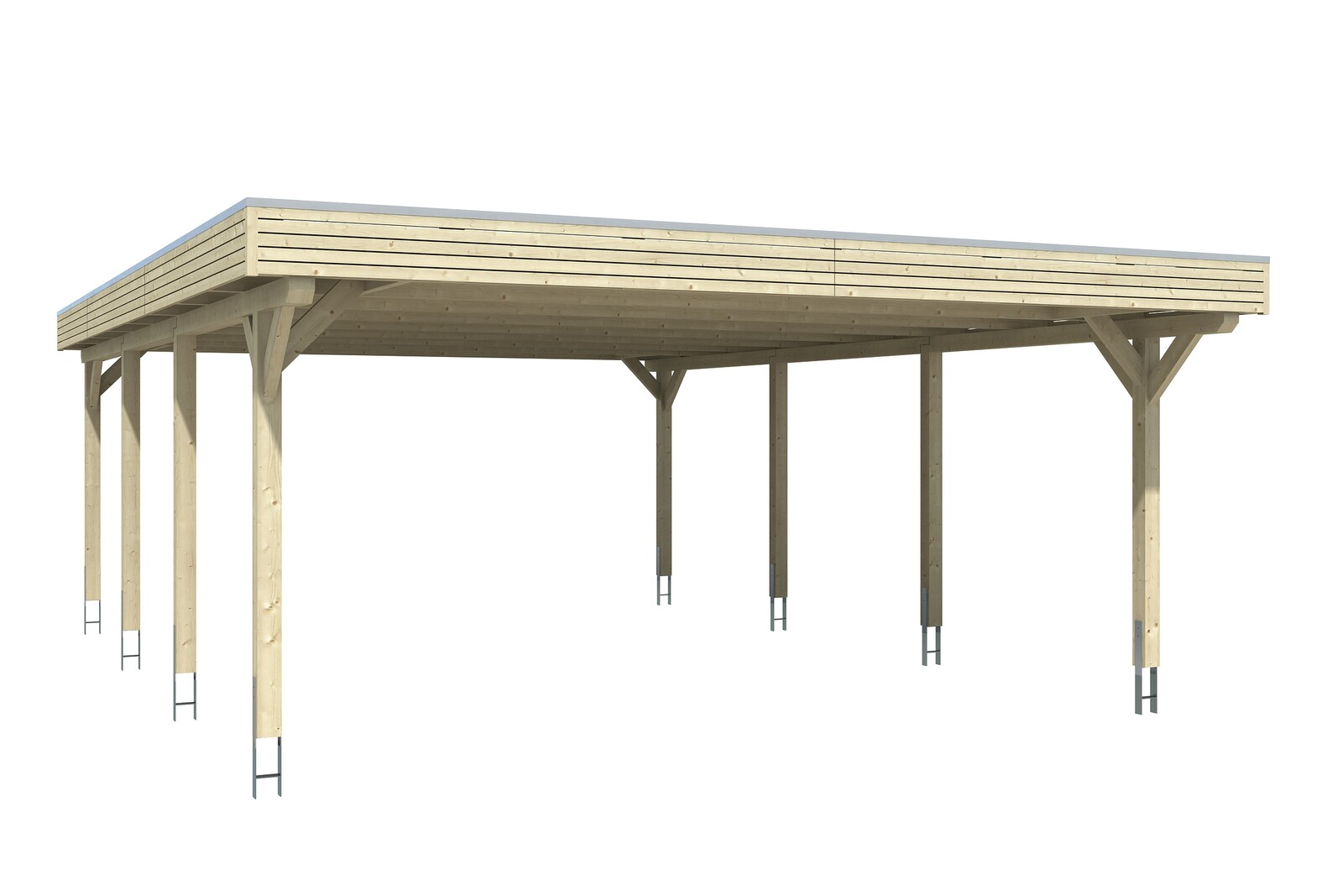 Carport Spessart 611 x 846 cm, natur