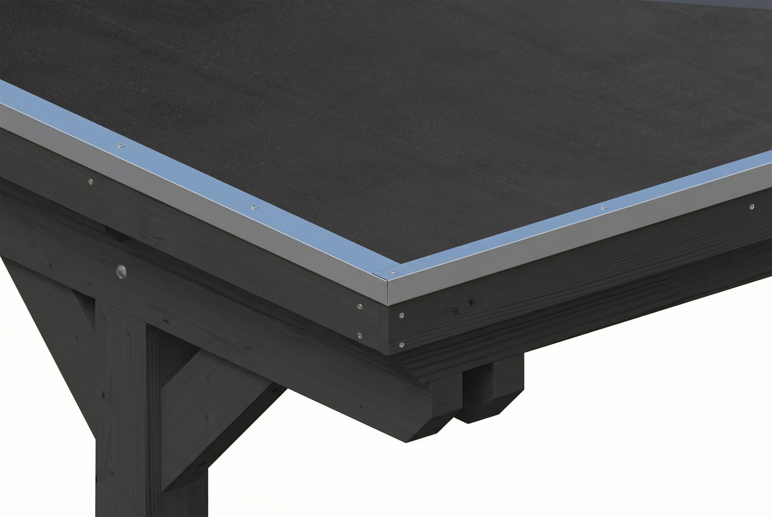 Carport Emsland 402 x 846 cm mit EPDM-Dach, mit Abstellraum, anthrazit