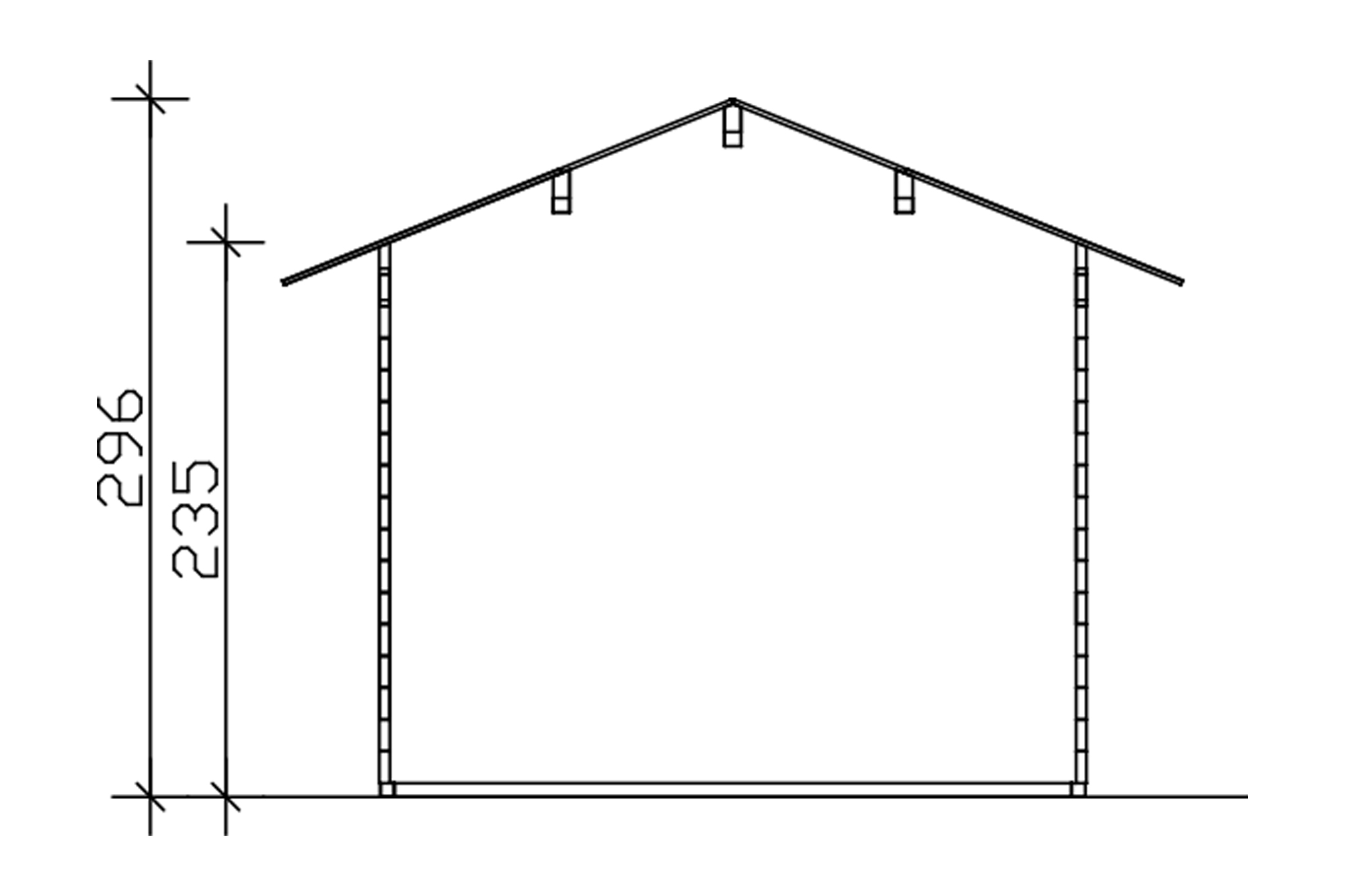 Log cabin Lugano 1, 420 x 300 cm, untreated