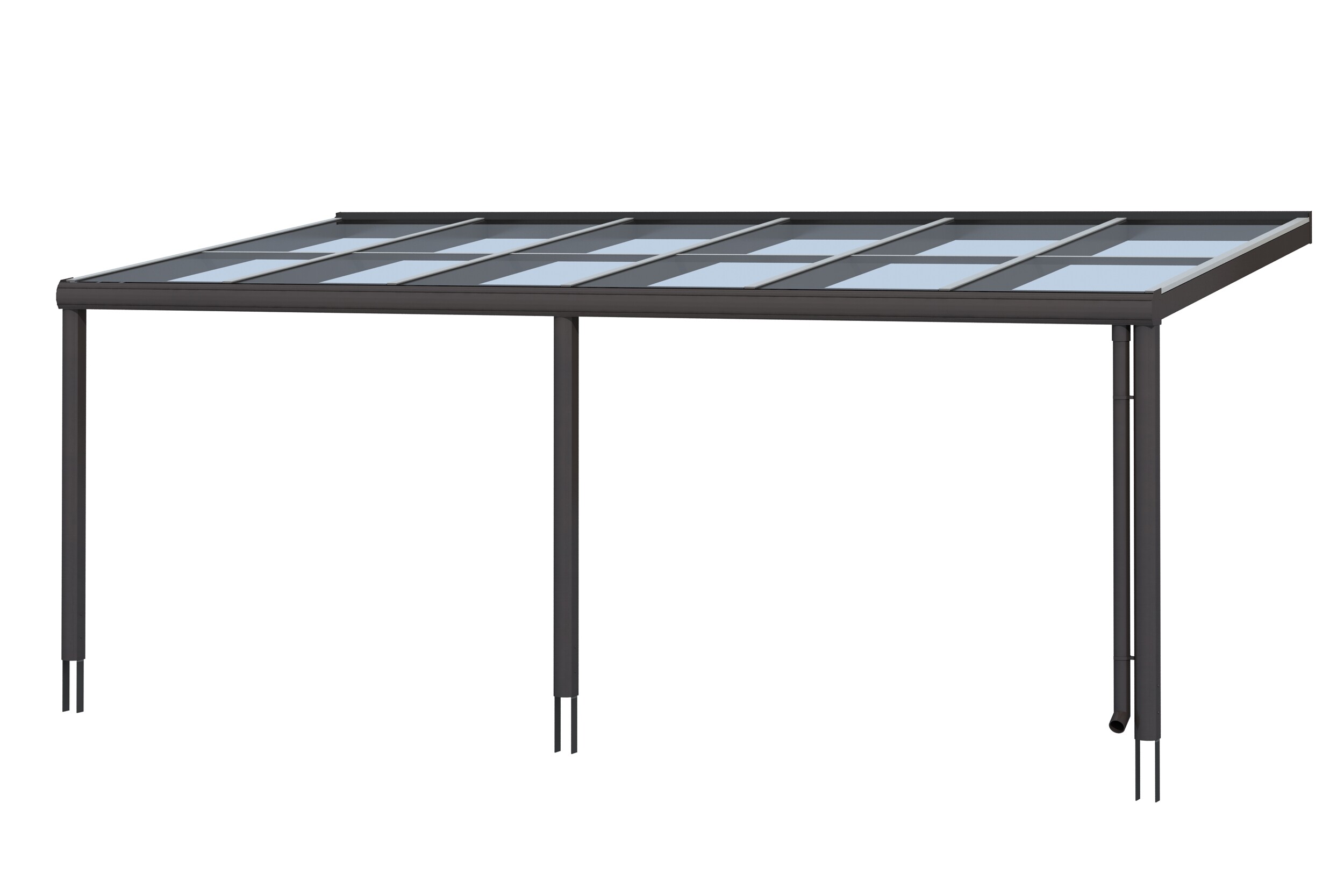 Terrassenüberdachung Monza 648 x 257 cm, Aluminium, anthrazit