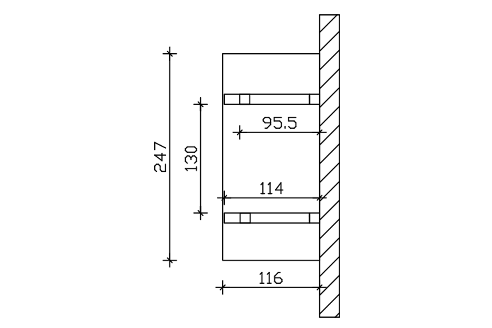 Canopy Siegen type 4, 247 x 116 cm, white