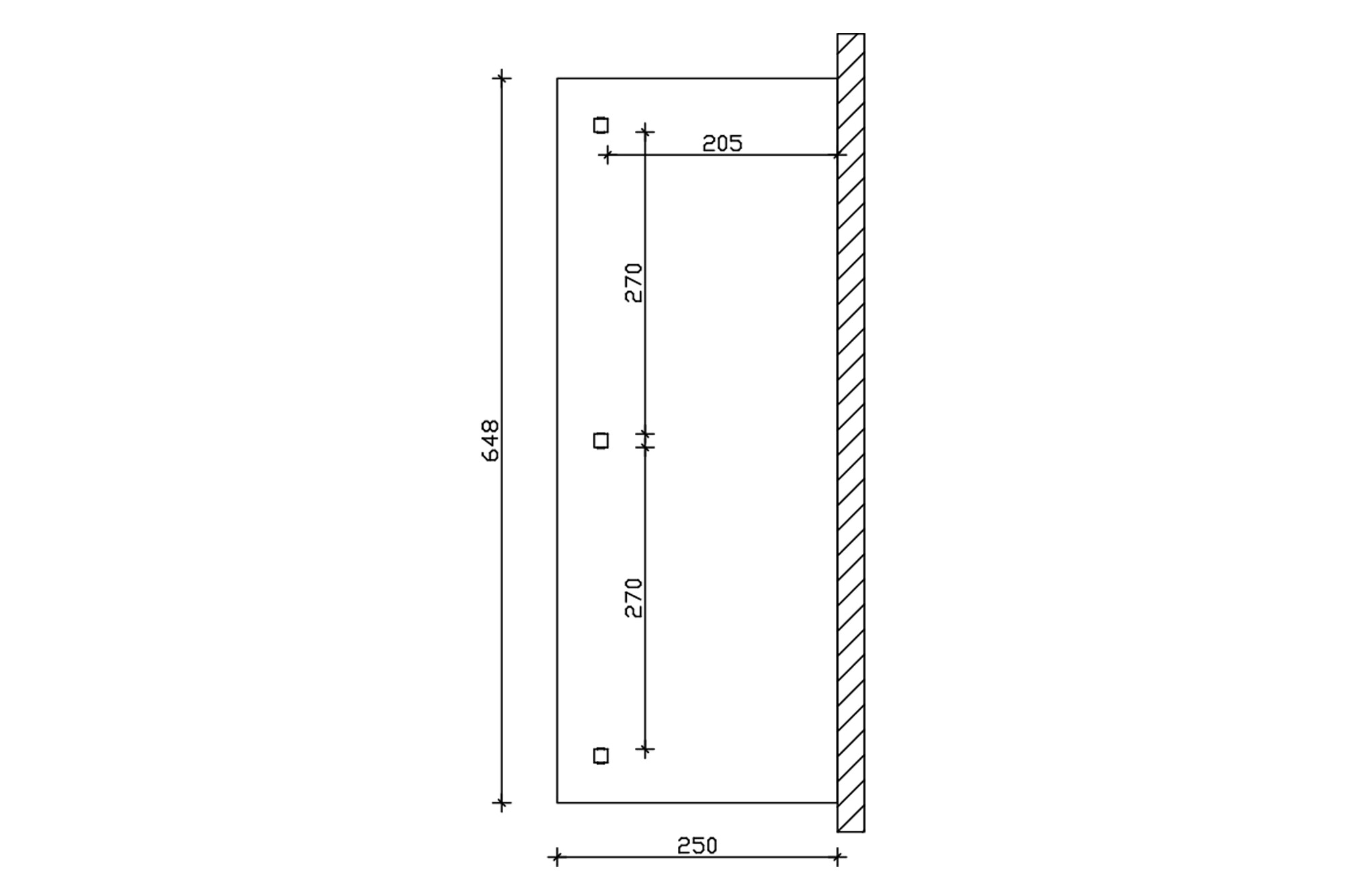 Terrassenüberdachung Andria 648 x 250 cm, Leimholz, schiefergrau