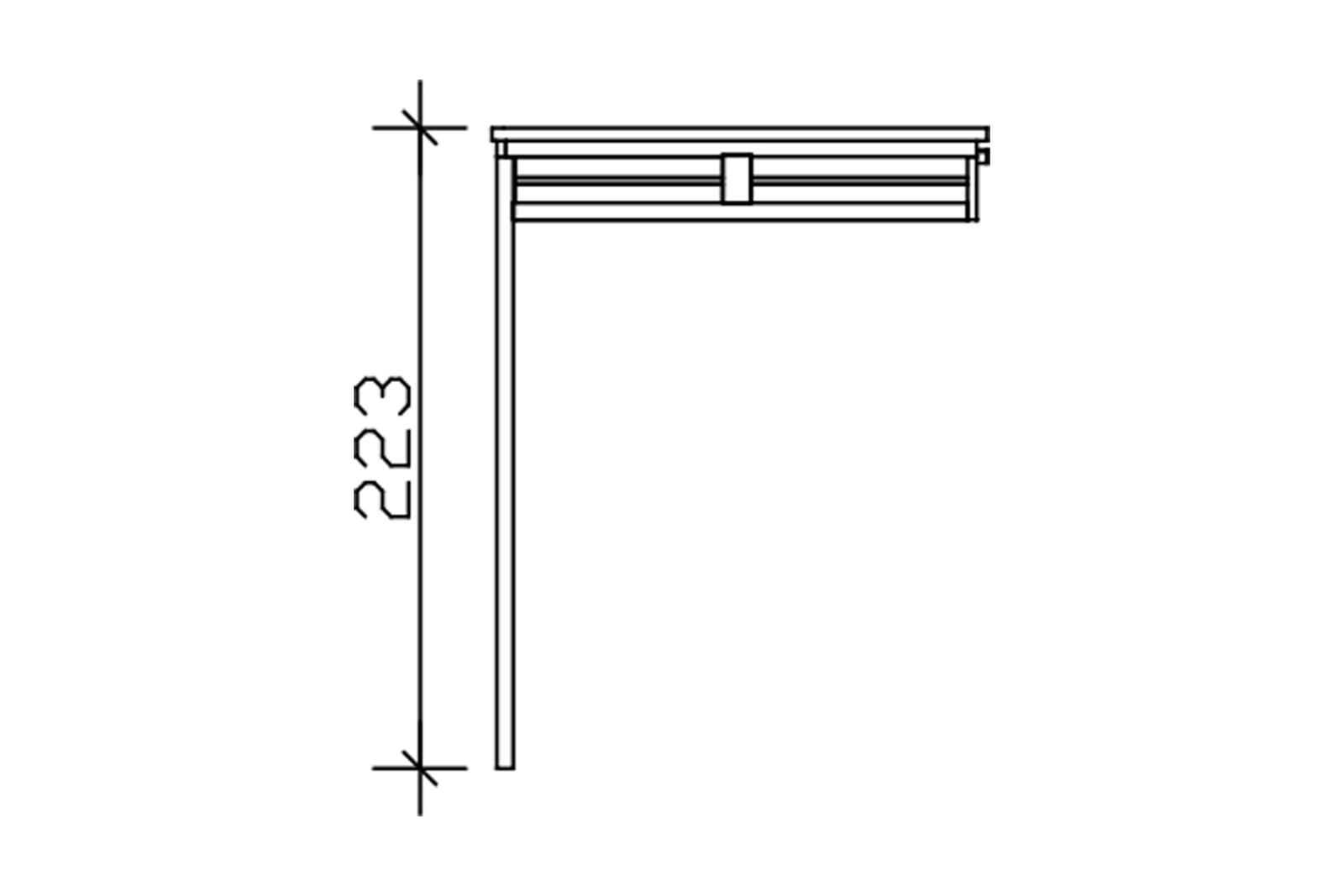 Seitliche Überdachung für CrossCube 168 x 169 cm, Größe 2, schiefergrau