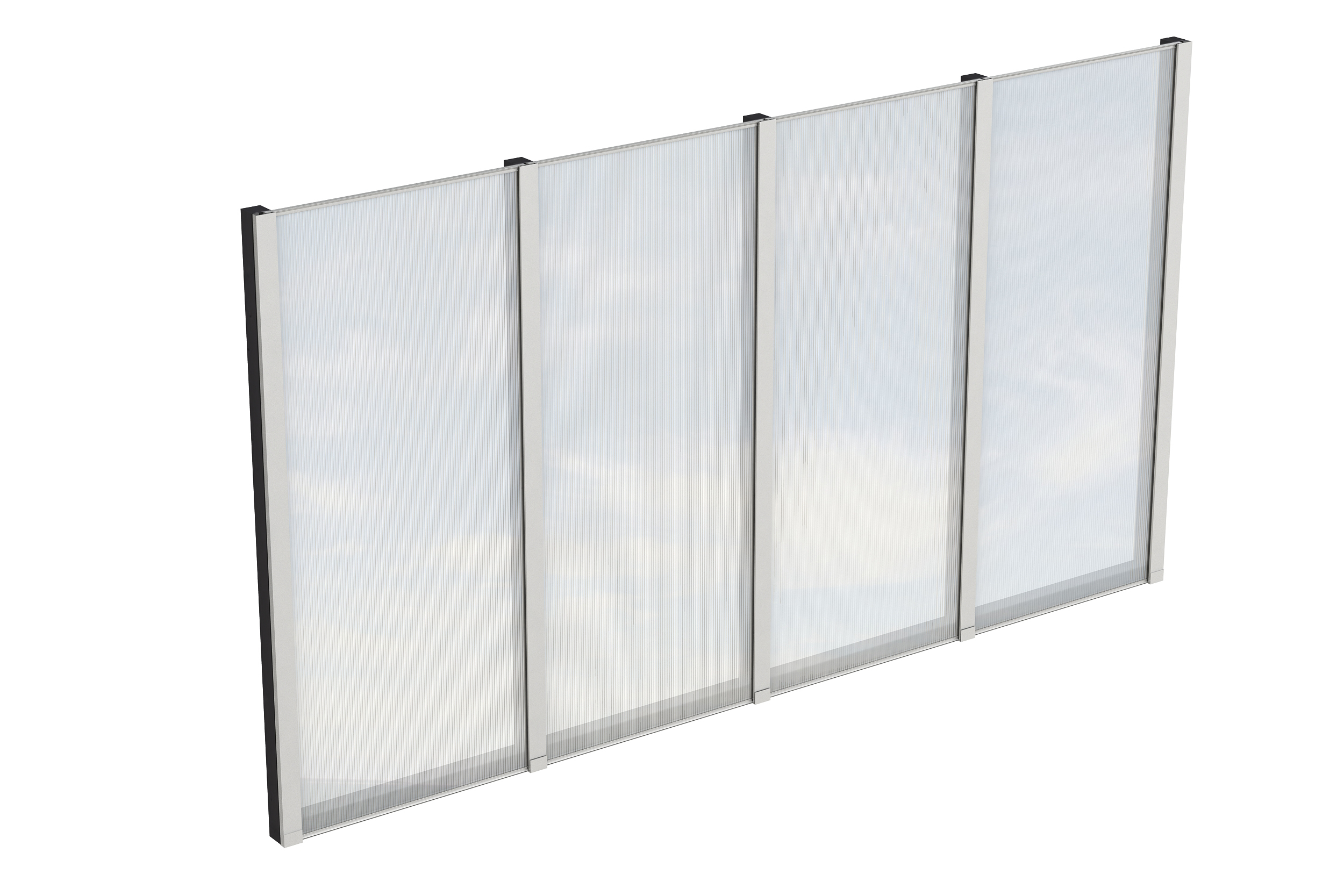 Produktbild: Seitenwand aus Polycarbonatplatten , Tiefe 343 cm