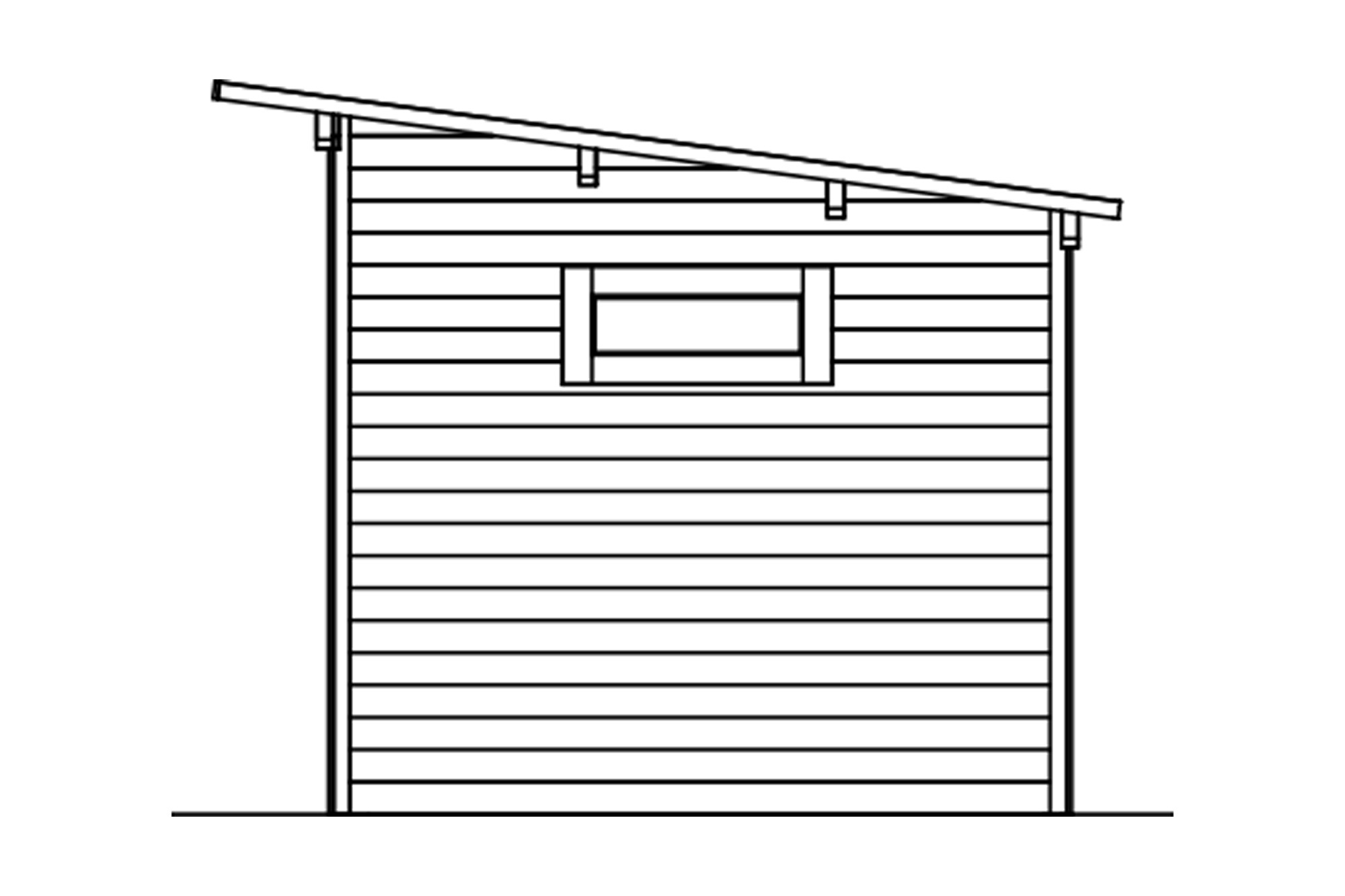 Unterstand Vimmerby, 370x250cm, schiefergrau