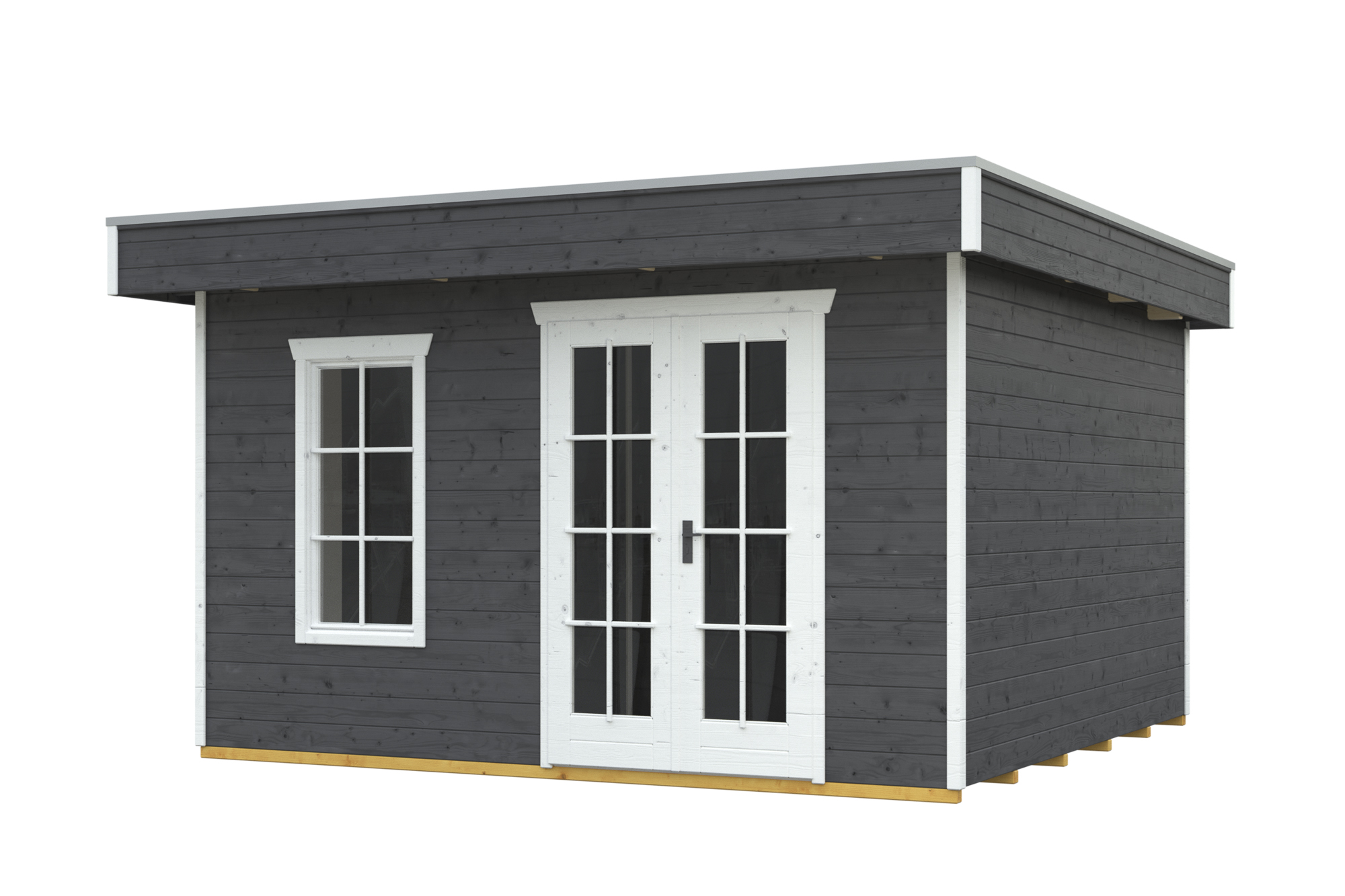 Log cabin Breda 380 x 380 cm, slate-grey