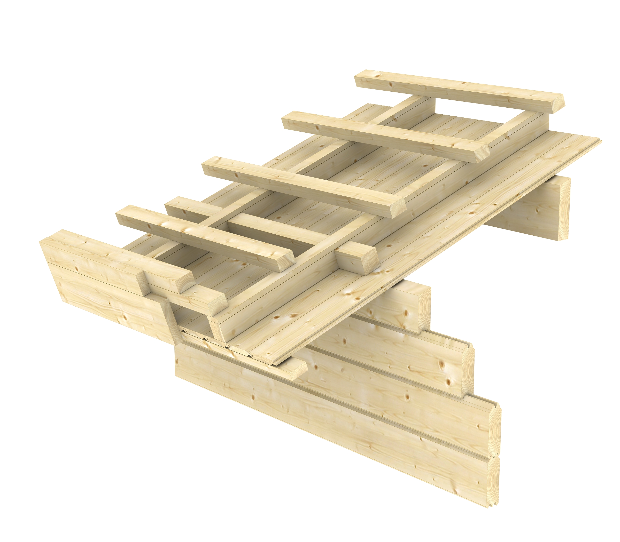 Chalet de loisirs LAUSANNE 450x300cm, 45mm, toit isolable (pour tuiles)