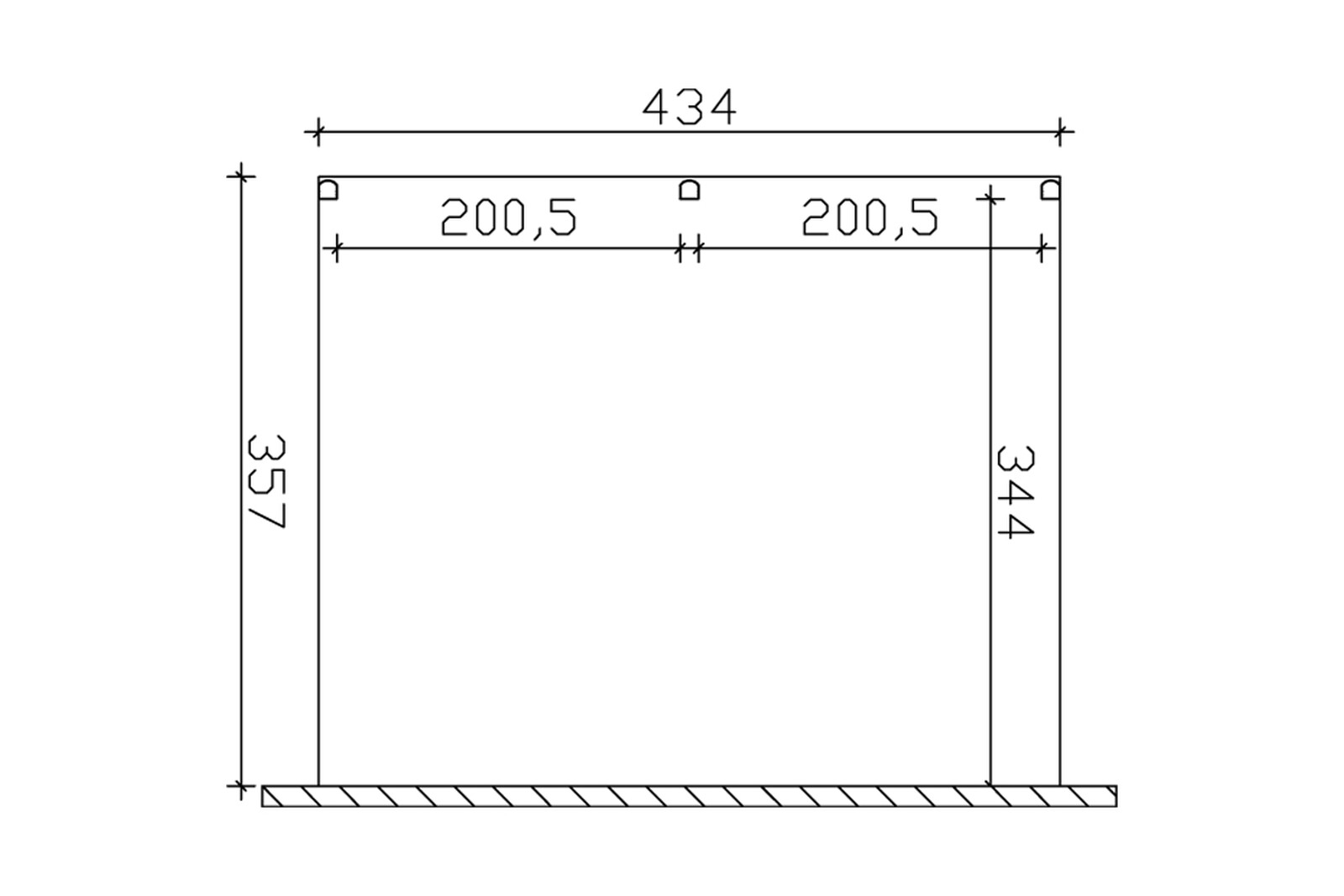 Terrace roof Monza 434 x 357 cm, Aluminium, anthrazit